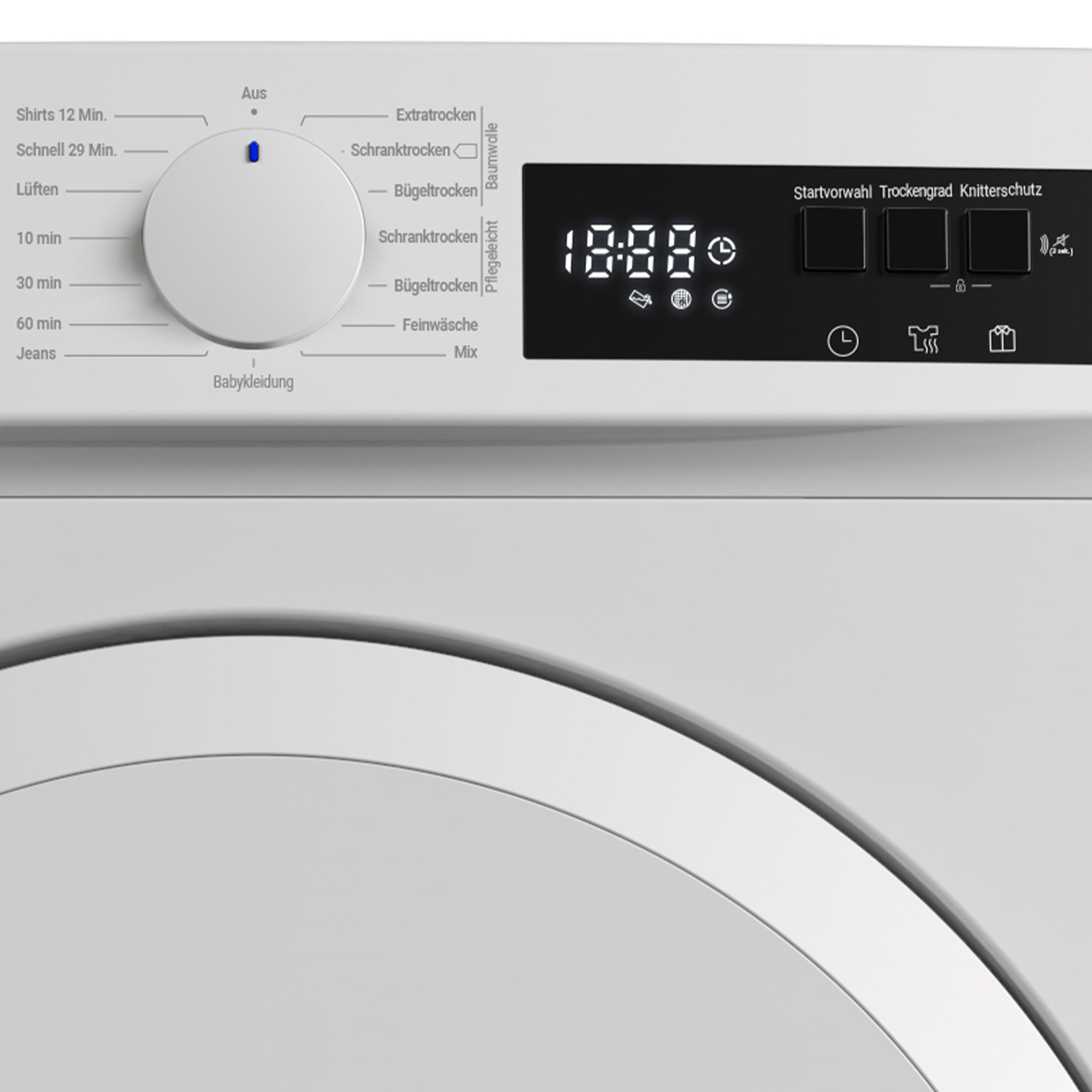 Daewoo Kondenstrockner T8CT1W0DE, 15 Programme, Startzeitauswahl, Knitterschutz