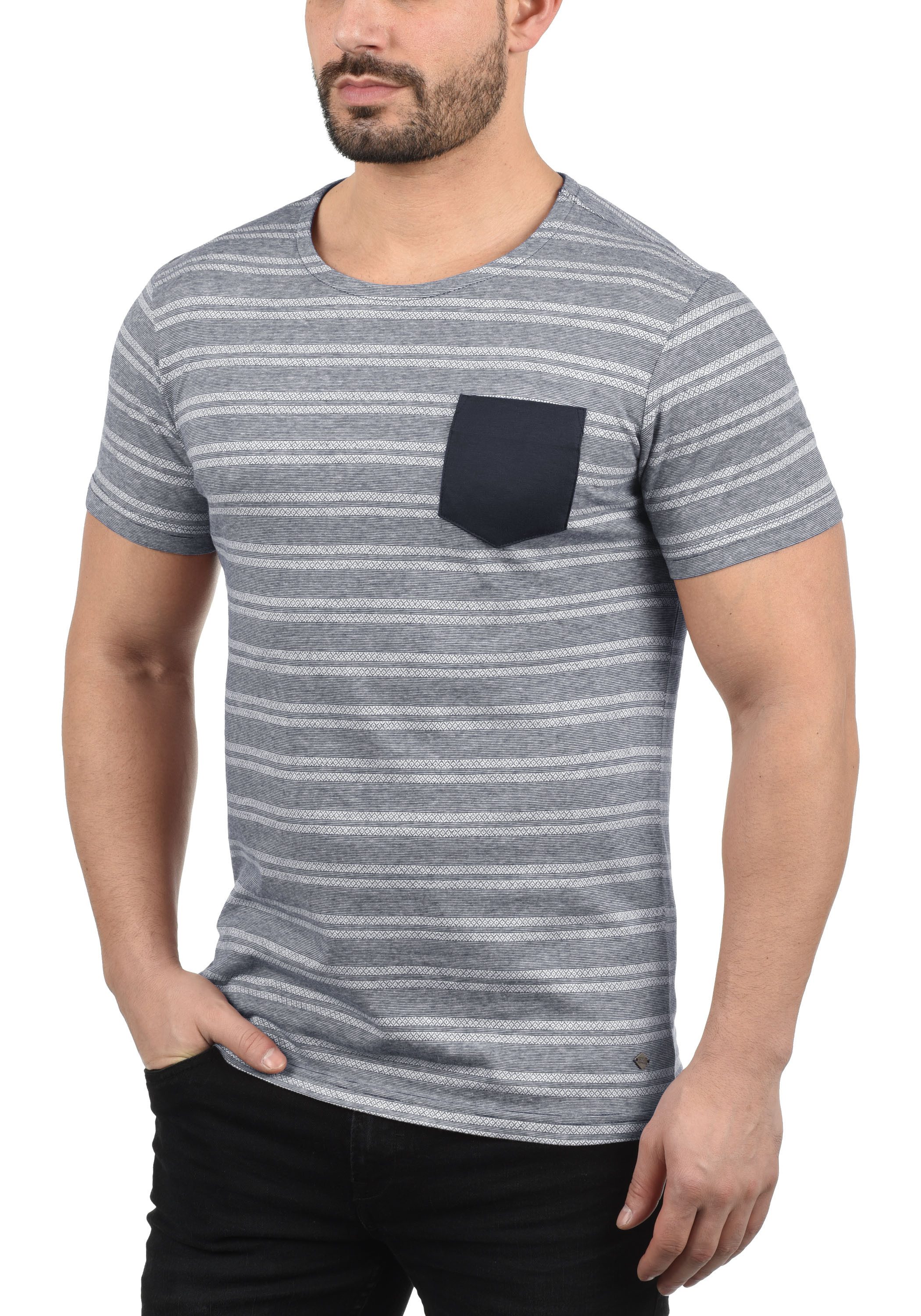 !Solid Rundhalsshirt SDFidel Kurzarmshirt mit Brusttasche günstig online kaufen