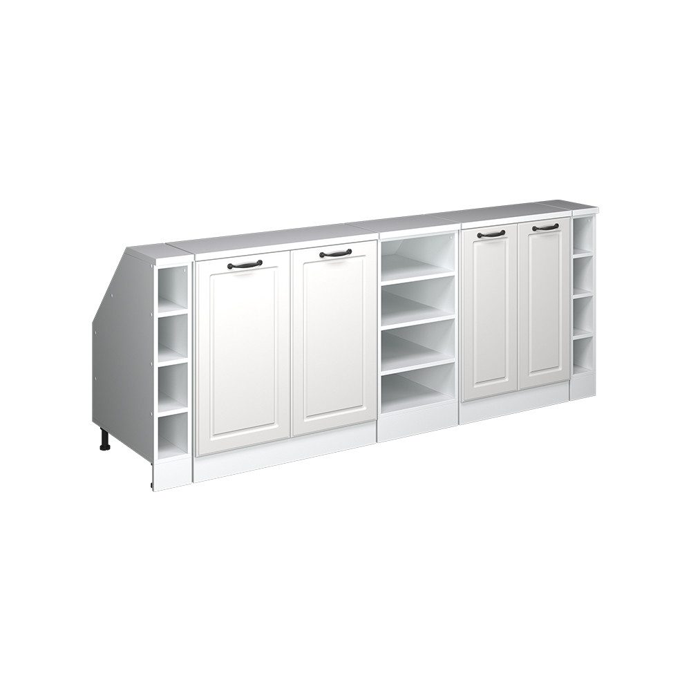 Vicco Kommode Rion, Weiß Landhaus/Weiß, 210 cm 5er Set Schrankkorpuss 60 cm Tiefe (5 St)