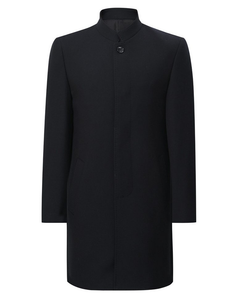 Allthemen Trenchcoat Herren Business Trenchcoat mit Stehkragen Schlanke Passform