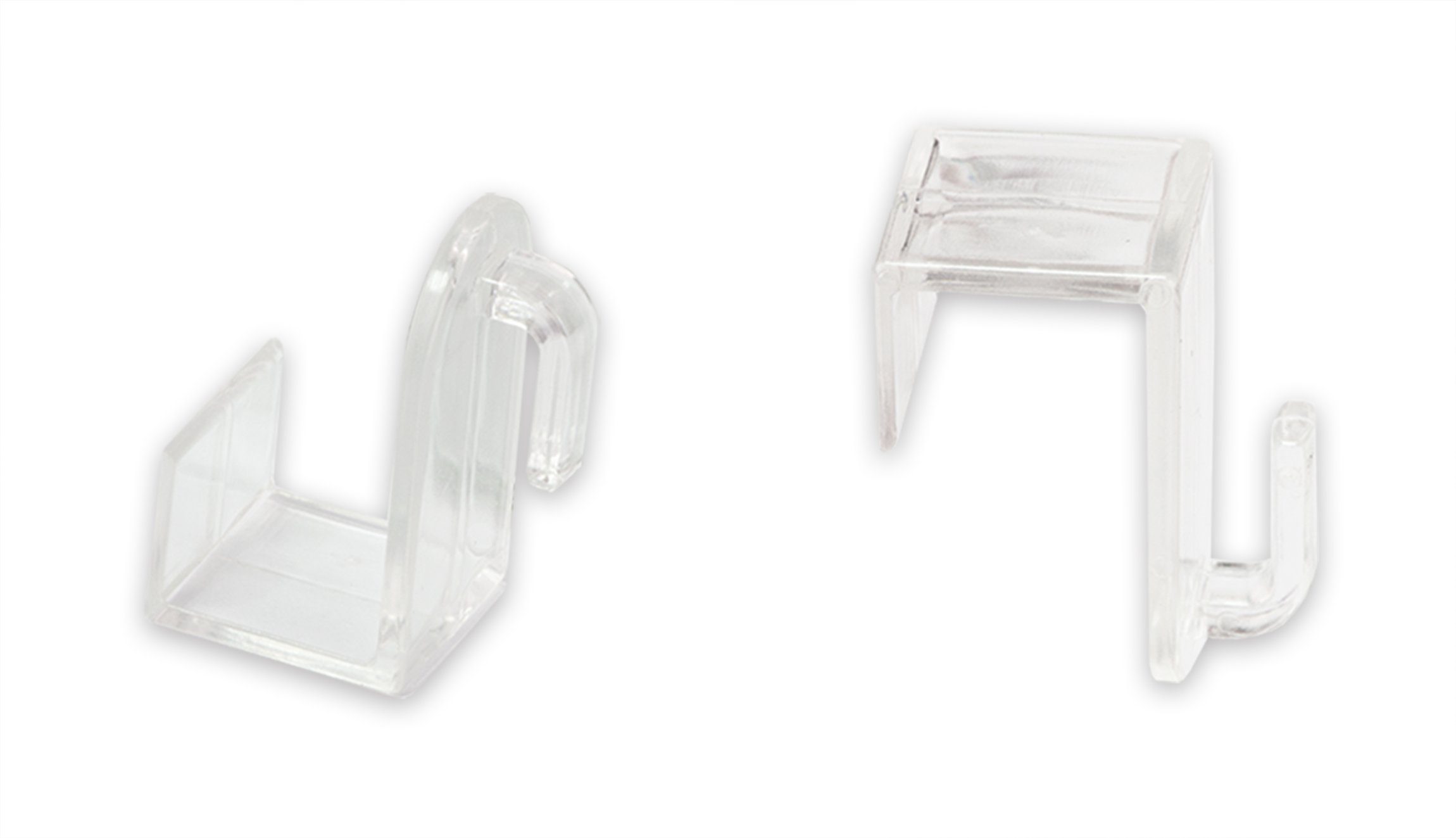 BigDean Fensterhaken 24x Fensterhaken Türhaken transparenter Kunststoff Dekoration, Fenster, Tür, Schränke, (Set, 24-St., Falzhaken), Einhäng Haken, Fenster, Türen, Schränke