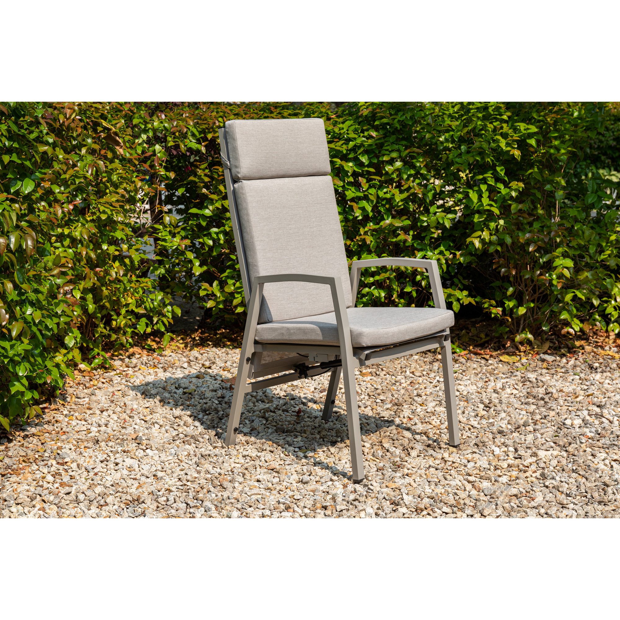 MANDALIKA Garden Gartensessel 2er Set Superior Alu Dining Move Sessel Arctic Rücken verstellbar