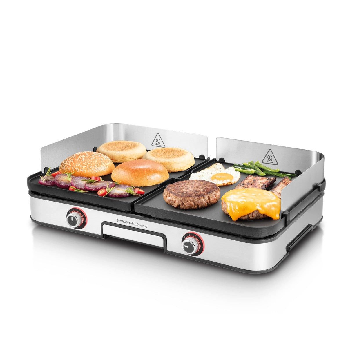 Tescoma Tischgrill Tescoma Elektro-Barbecuegrill PRESIDENT mit 2 Grillzonen, Zwei unabhängig stufenlos steuerbare Grillzonen