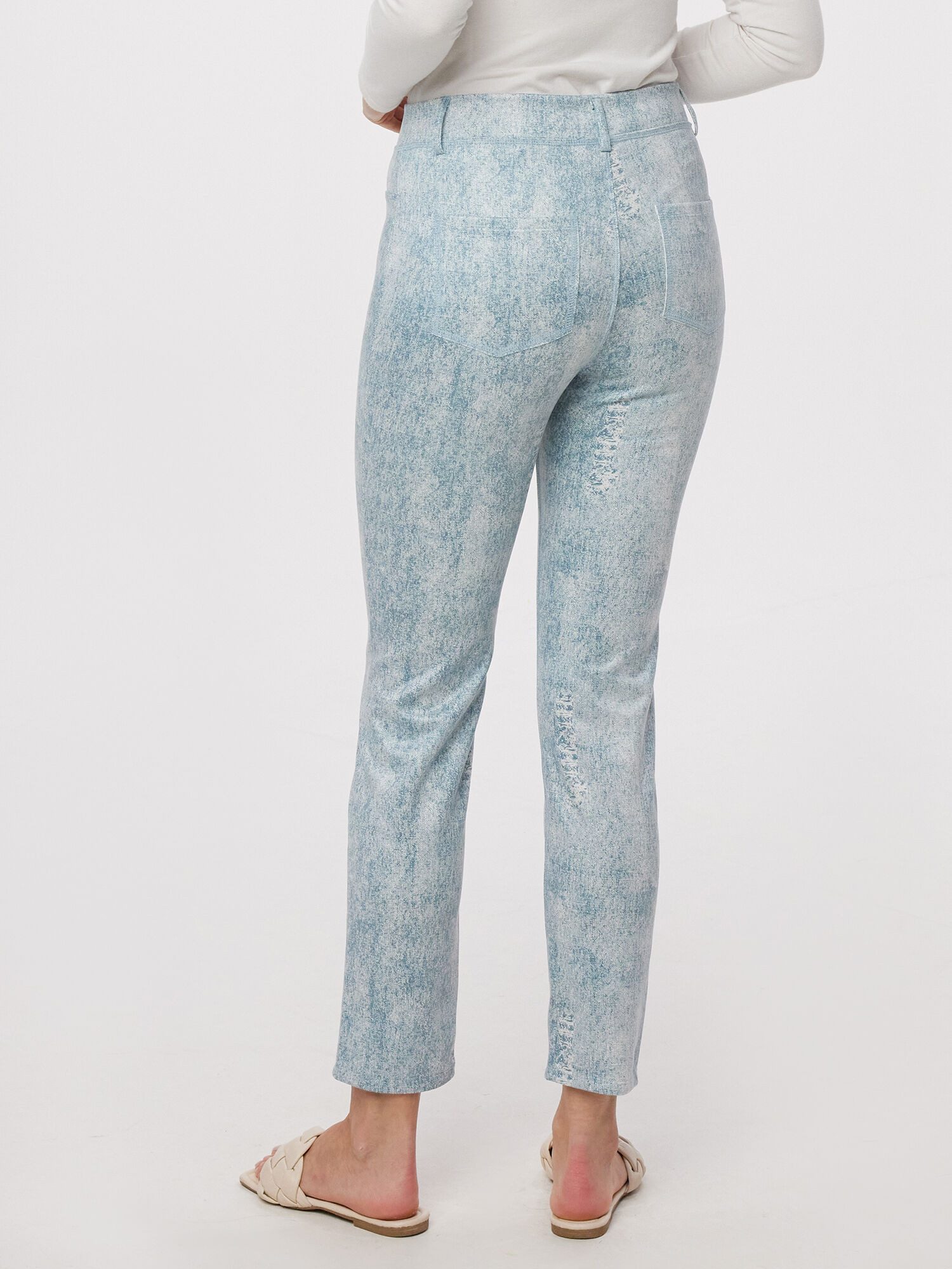 MONACO blue Lederimitathose Schlupfhose Körpernah in günstig online kaufen