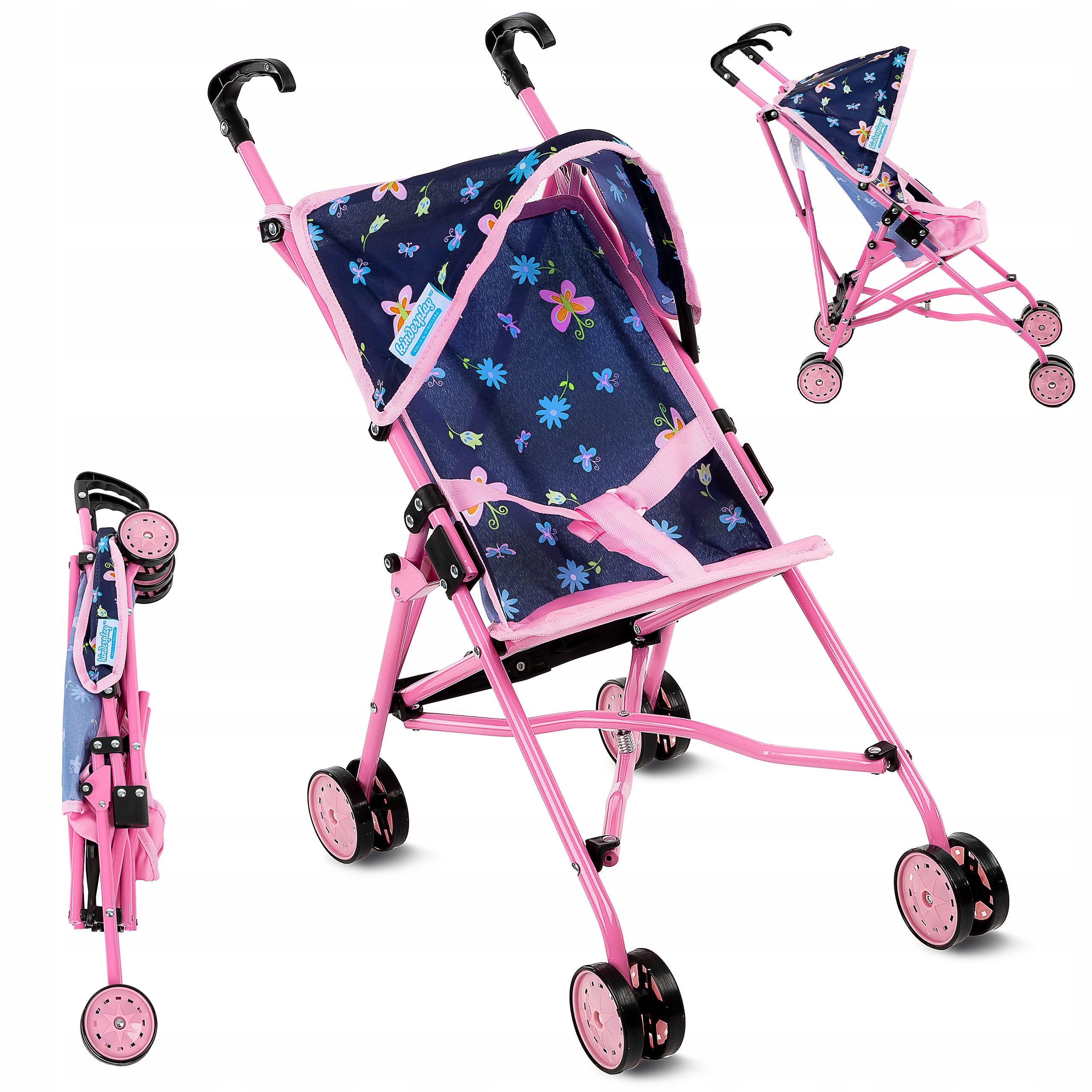 Kinderplay Dolls & Strollers Puppenbuggy Puppenwagen Buggy – leicht & klappbar – Spielspaß für Kinder