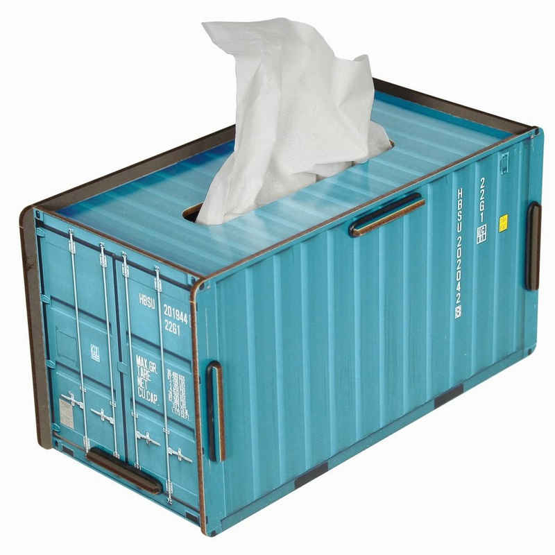 WERKHAUS® Papiertuchbox »Werkhaus - Tücherbox "Container" Türkis CO1023 Kosmetiktücherbox«