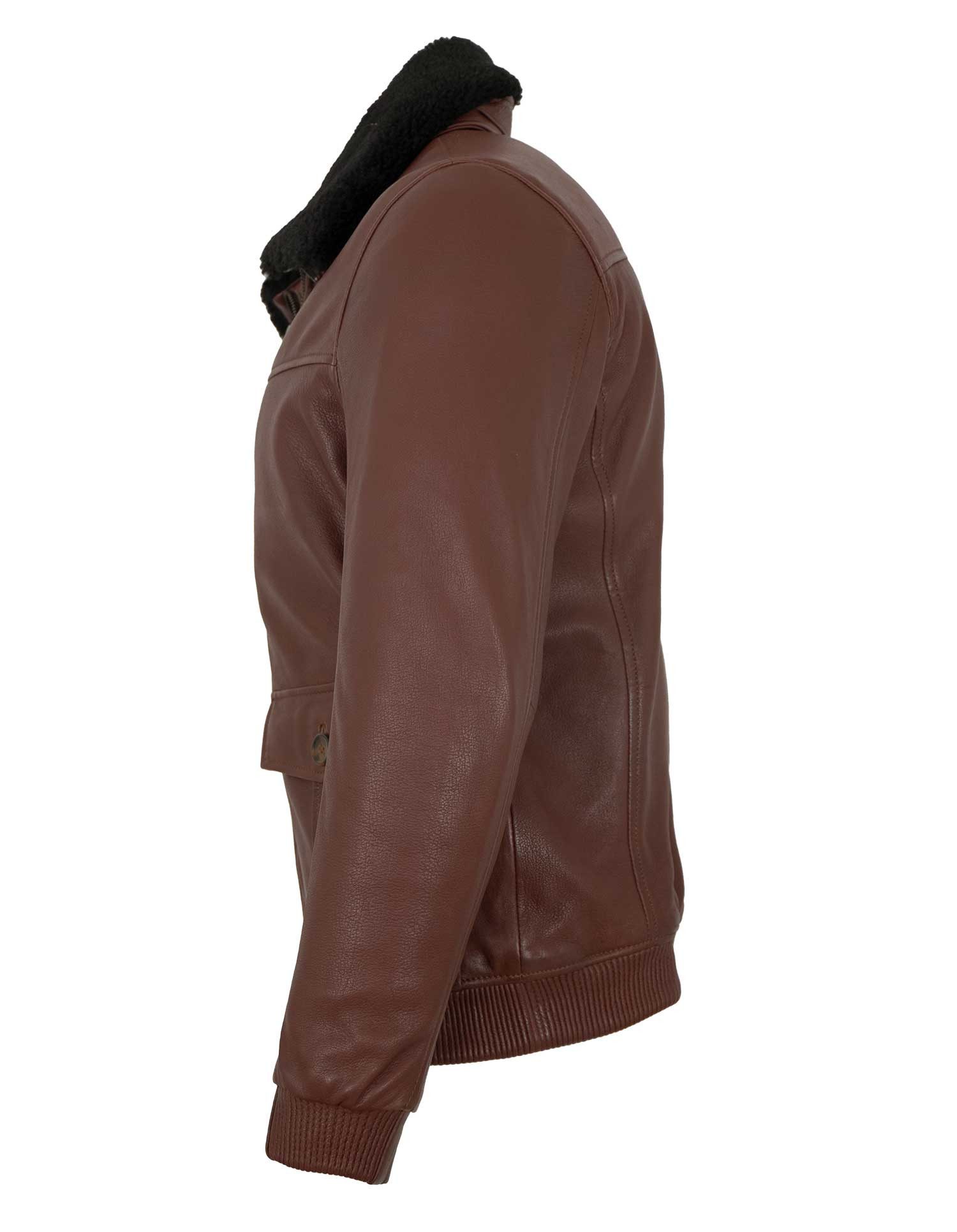 Deercraft Lederjacke DMFjort Deercraft - Herren Lederjacke Lammfellkragen L günstig online kaufen