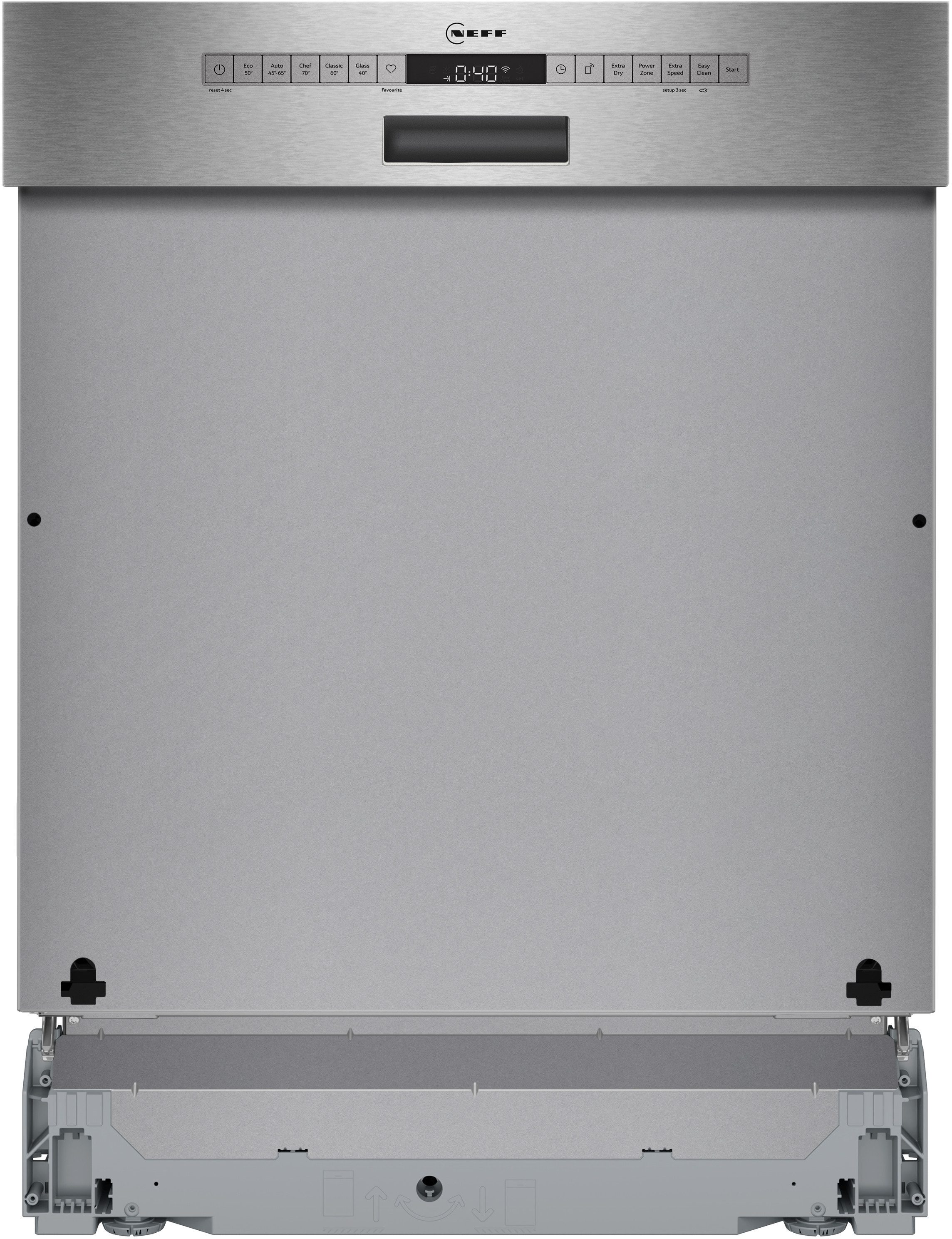 NEFF teilintegrierbarer Geschirrspüler S145EBS16E, 13 Maßgedecke, Automatische Türöffnung für Effizienz, flexible Körbe – Bild 4 von 5