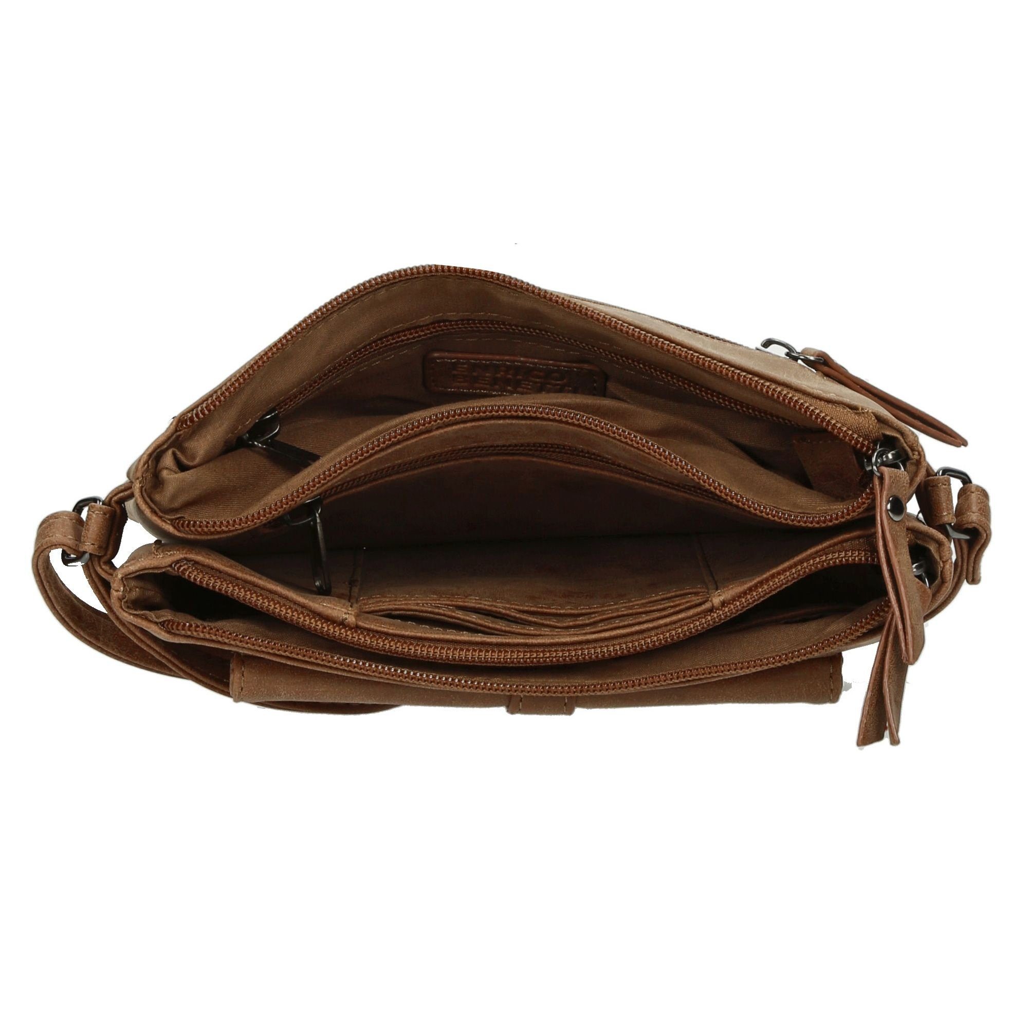 Christian Wippermann Umhängetasche Damen Tasche Schultertasche Umhängetasche Crossover Bag (1 tlg), Leder Optik Handtasche