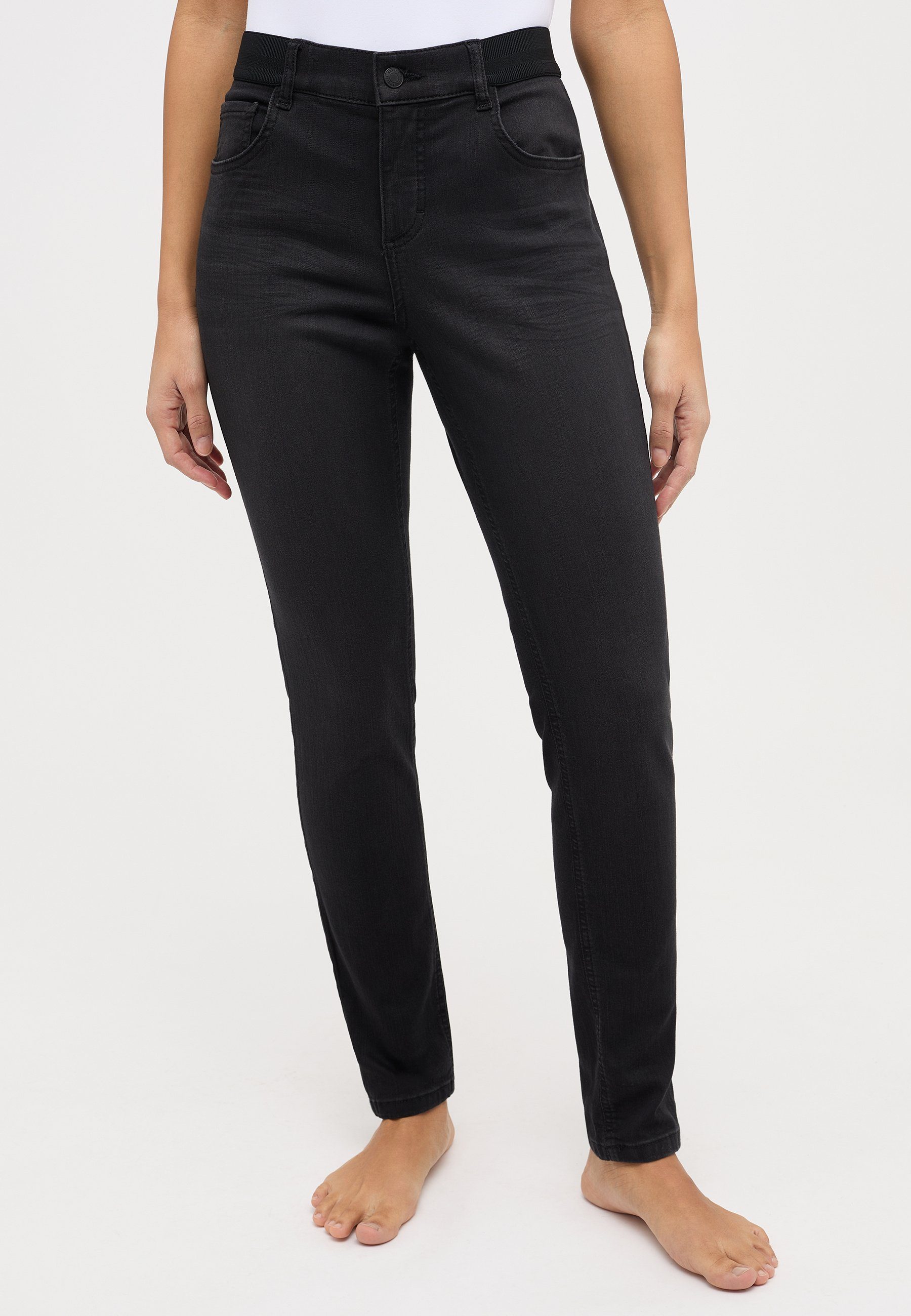 ANGELS Slim-fit-Jeans Jeans One Size mit Stretch-Bund mit Label-Applikationen
