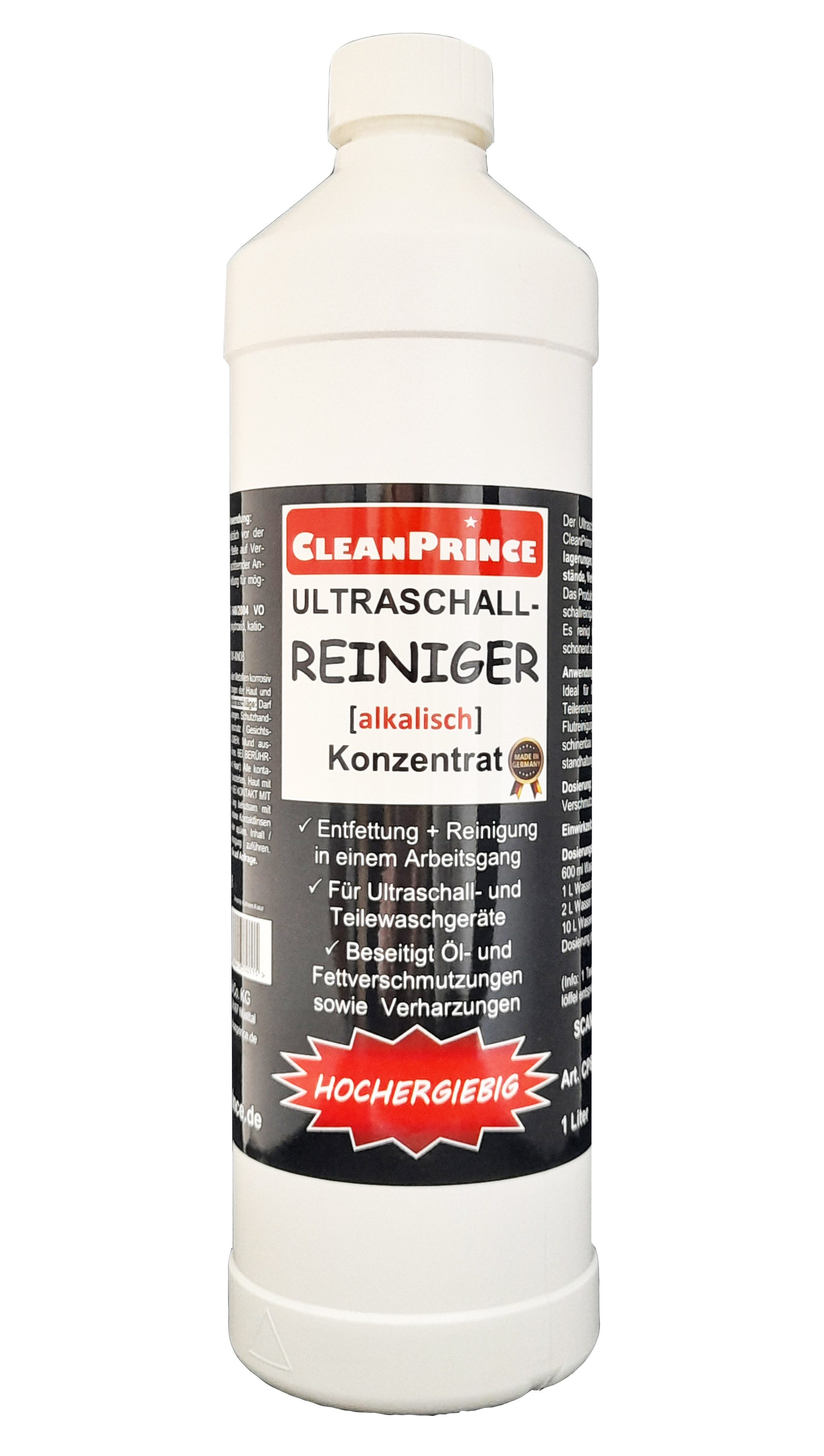 CleanPrince Ultraschallreiniger Ultraschallreiniger alkalisch Konzentrat CP850200