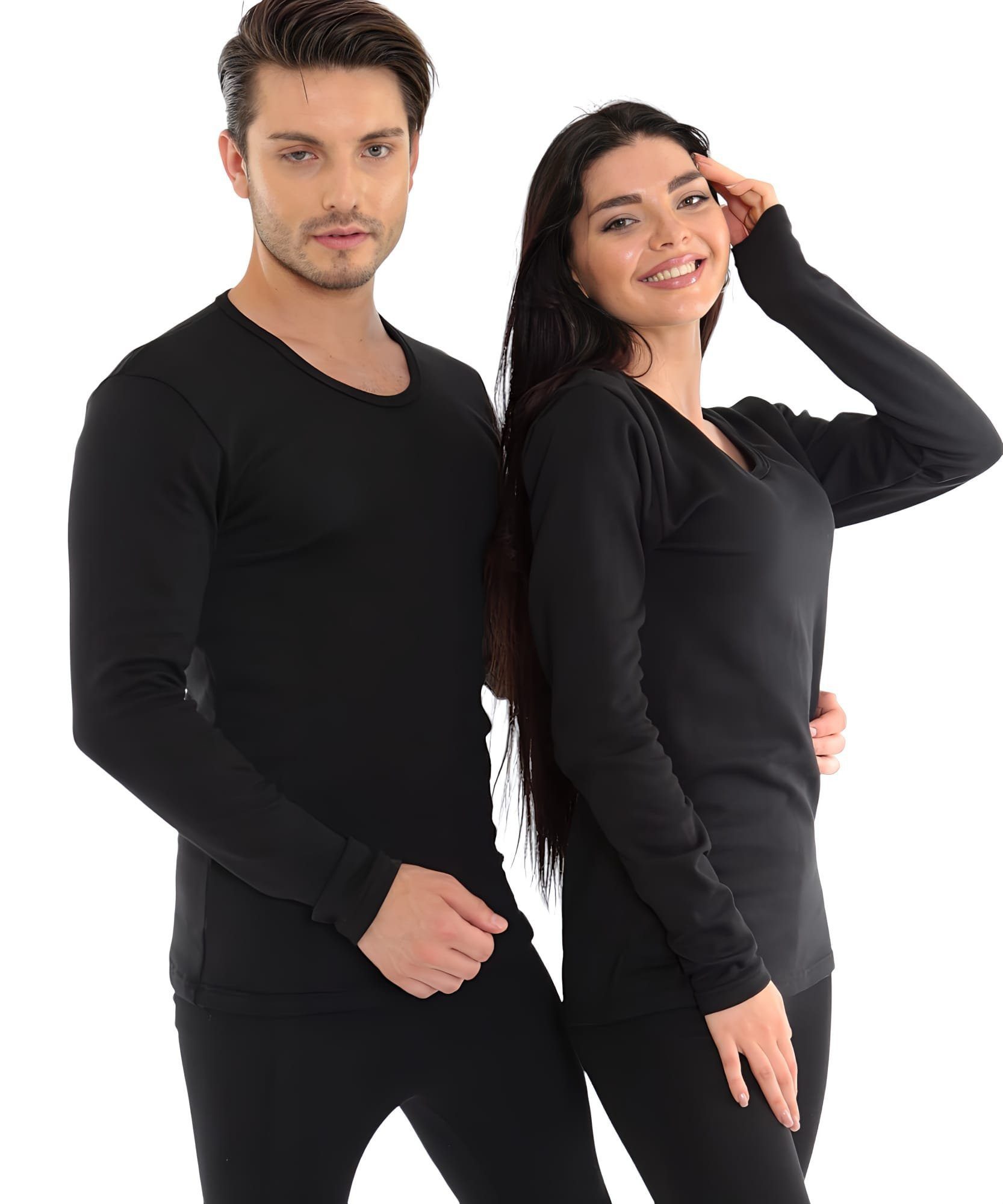 isil Thermounterhemd Unterhemd langarm Winter Langarmshirt Unterziehshirt Damen Herren innen Fleece