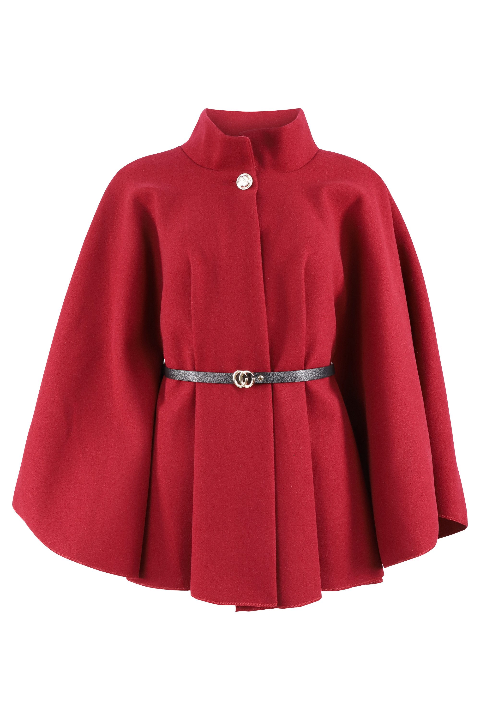 malito more than fashion Kurzmantel 4570 eleganter Cape-Poncho mit Gürtel E günstig online kaufen