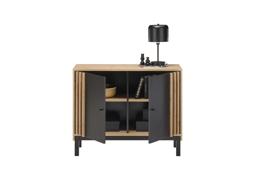 Bega Consult Highboard Bega Consult Volano Kommode Beschichtete Spanplatte Schwarz/Braun (1)