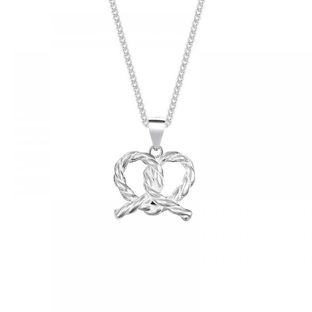 Invanter Kette mit Anhänger S925 Sterling Silber Twist Love Halskette für Damen, inkl.Geschenkbo