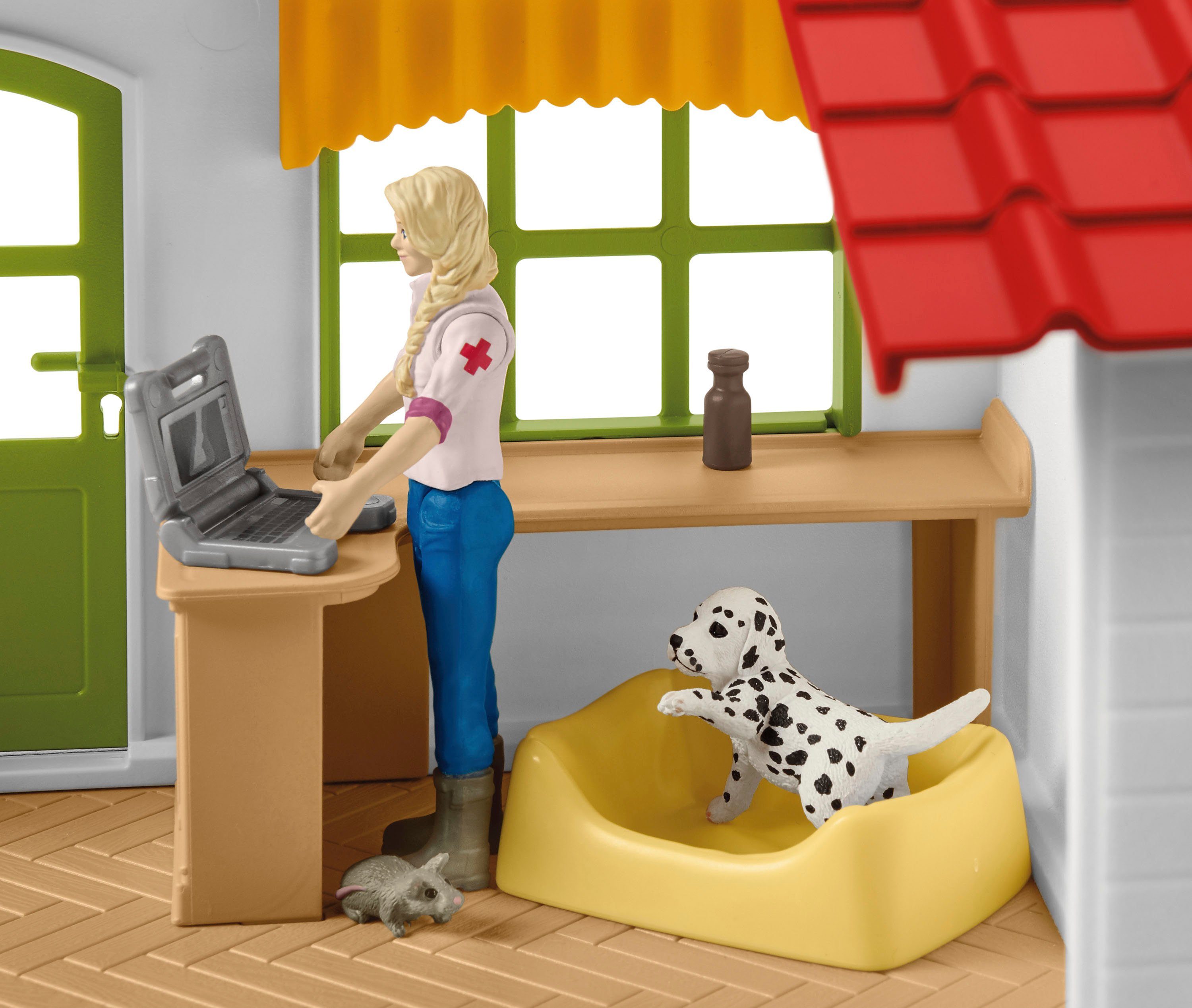 Schleich® Spielwelt FARM WORLD, Tierarzt-Praxis mit Haustieren (42502), Made in Europe – Bild 5 von 5