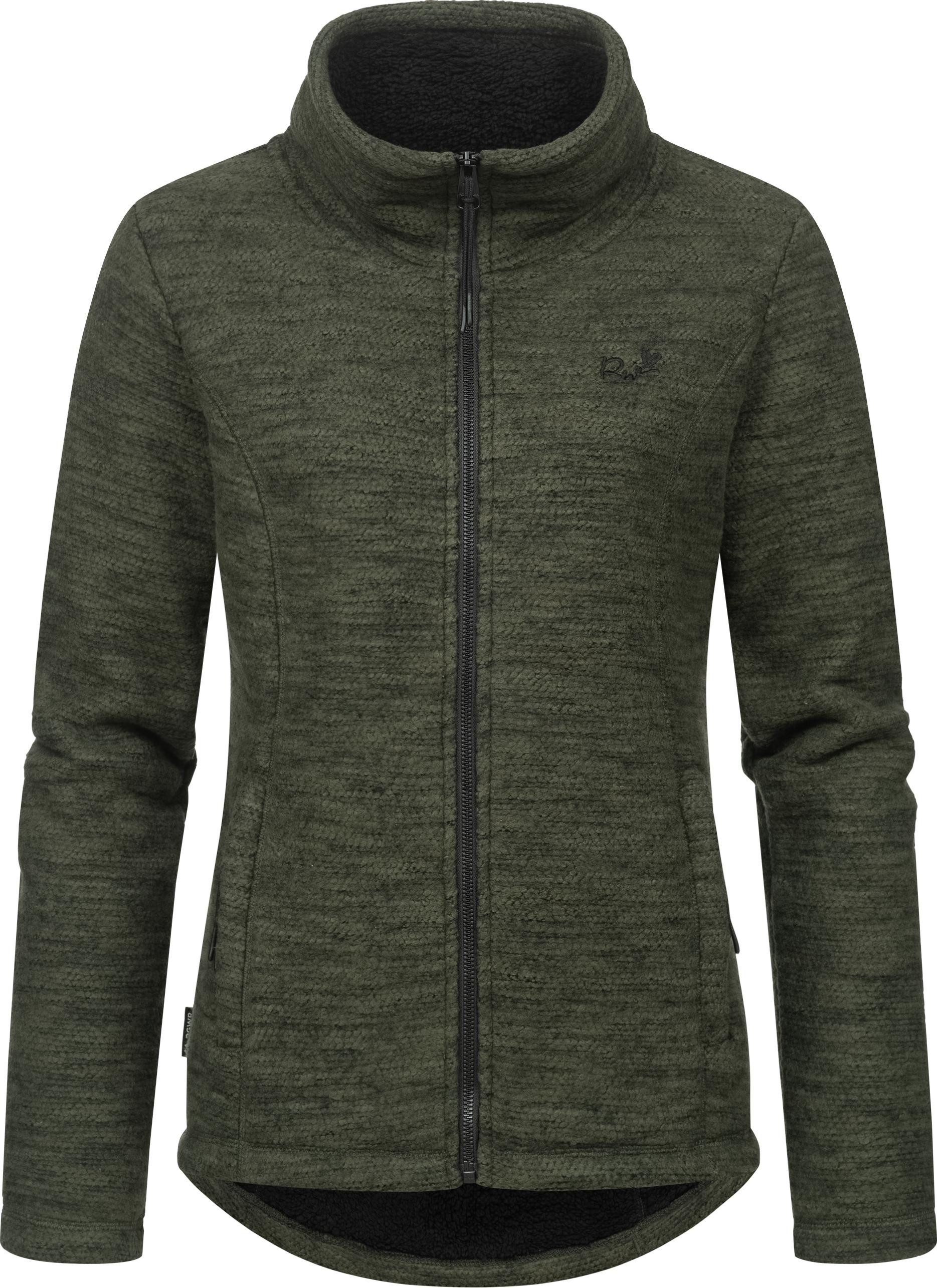 Ragwear Strickjacke Liram Melange Kuschelige Übergangsjacke in Strick-Optik