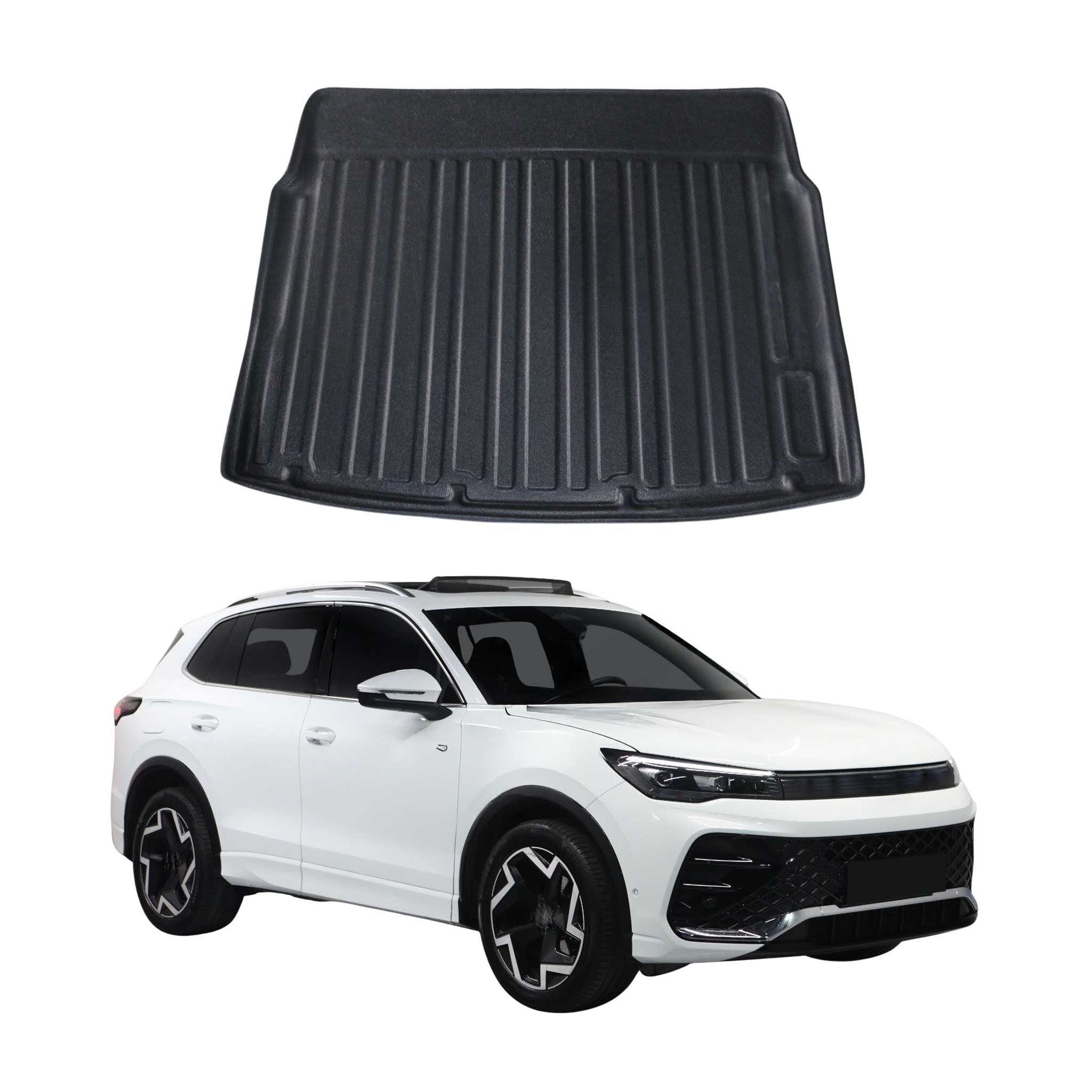 OMAC Kofferraummatte Laderaumwanne für VW Tiguan mk3 2024-2025 TPE Gummi Schwarz (1 St), für VW Tiguan mk3 2024-2025 VW Tiguan mk3 2024-2025, Einfache Installation,Antirutsch,Leicht zu reinigen,Leichtgewicht