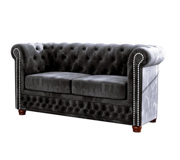 S-Style Möbel Polstergarnitur Chesterfield Leeds 3+2+1, (1x 3-Sitzer-Sofa, 1x 2-Sitzer-Sofa, 1x Sessel), mit Wellenfederung