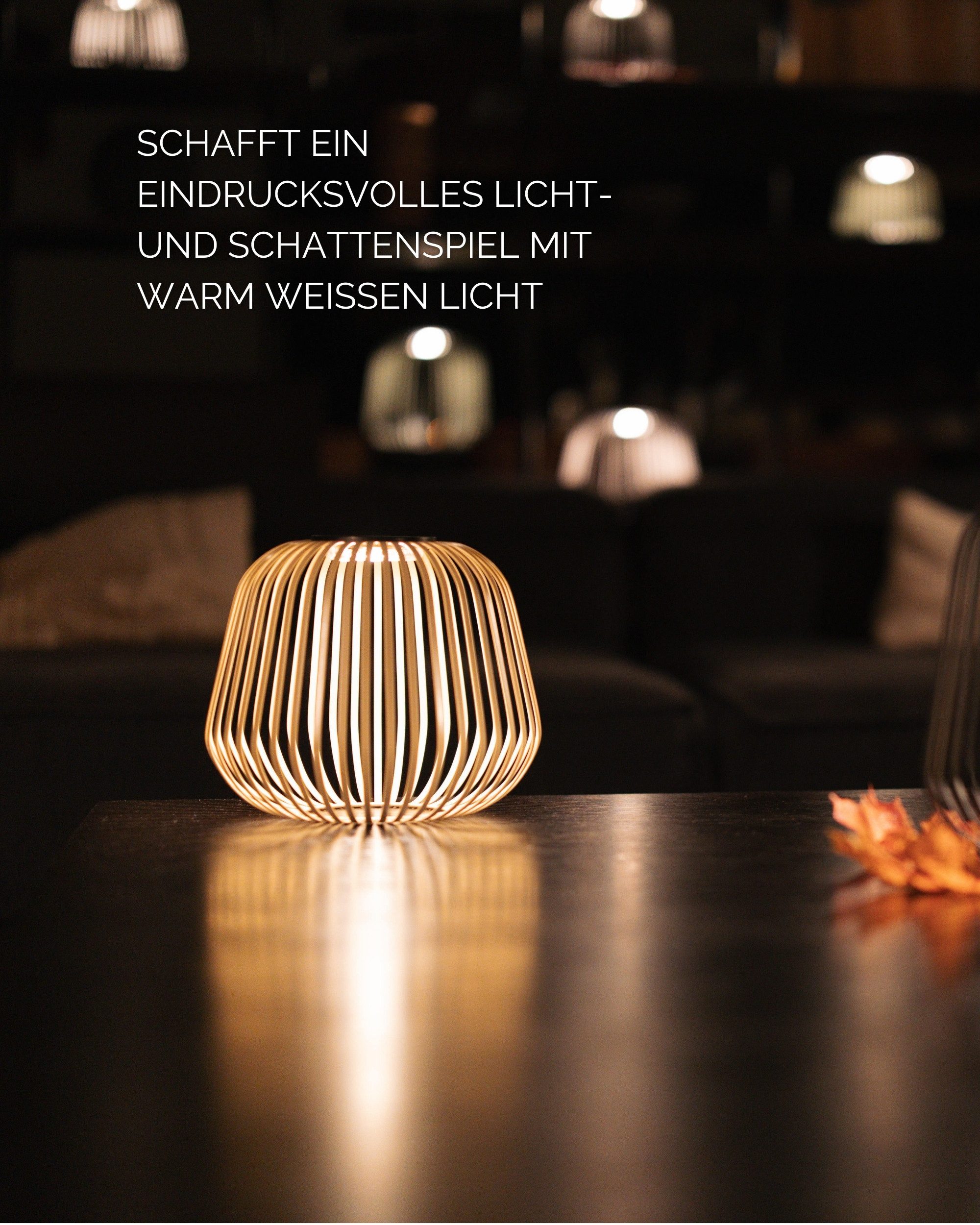 LUUK Studio LED Solarleuchte SOLIS, LED fest integriert, warmweißes Licht (2700 K), Tageslichtweiß, Kabellose LED Laterne mit herausnehmbaren Solarmodul