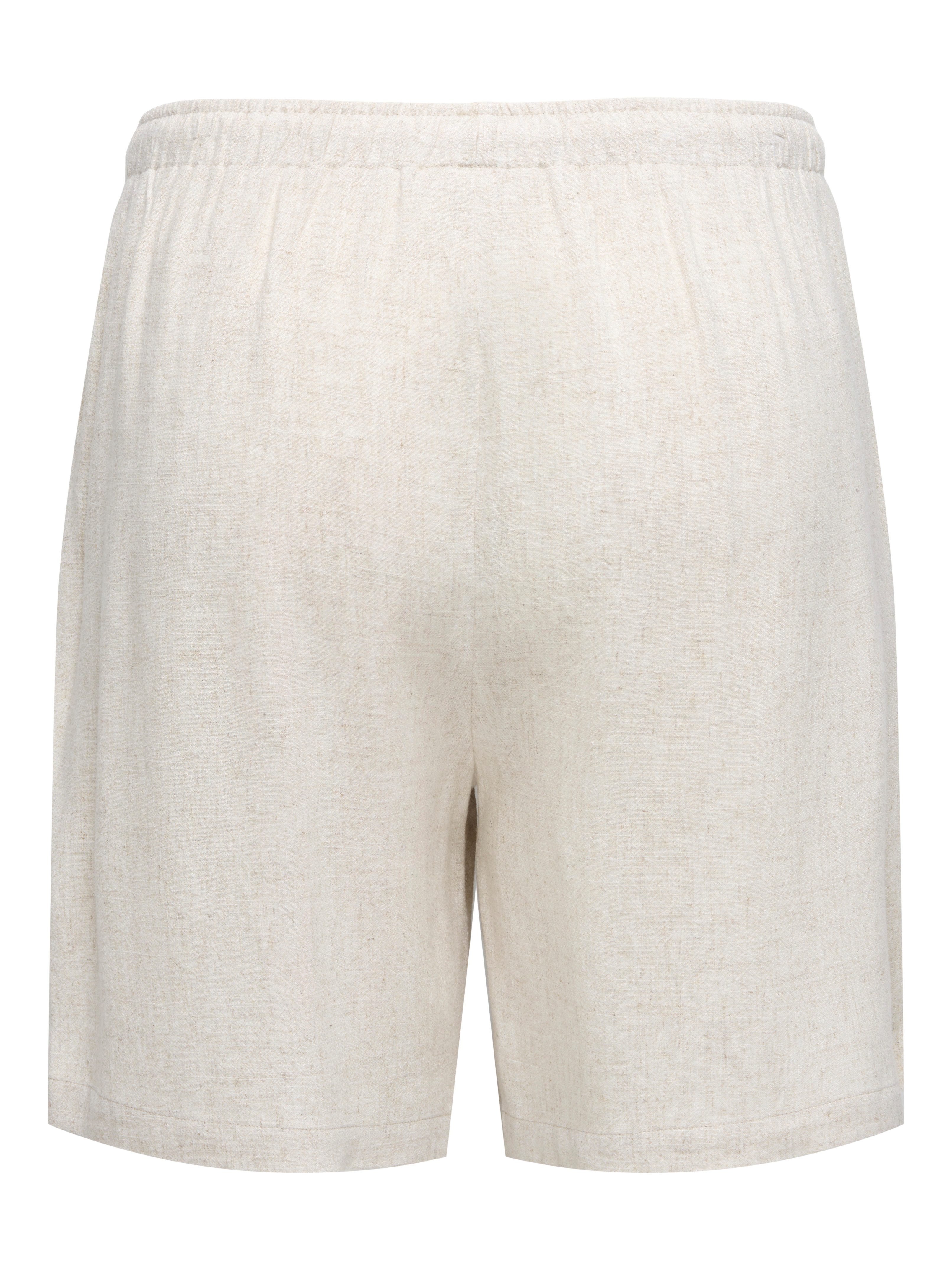 ONLY CARMAKOMA Shorts CARSIESTA MW PULL-UP LIN BL SHORTS NOOS Viskosemischung, loose fit, Regular Waist