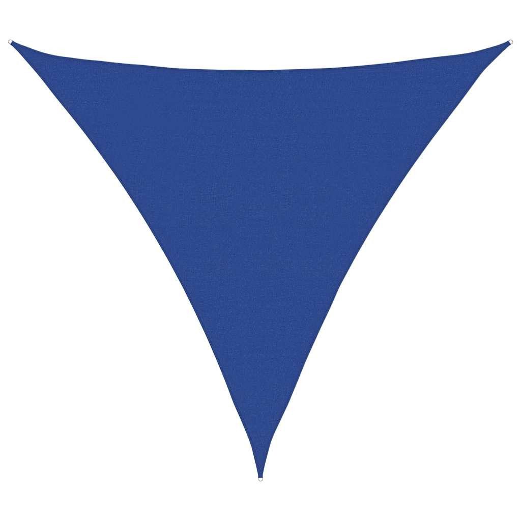 vidaXL Sonnensegel Sonnensegel 160 g/m² Dreieckig Blau 5x5x5 m HDPE, (1-tlg)