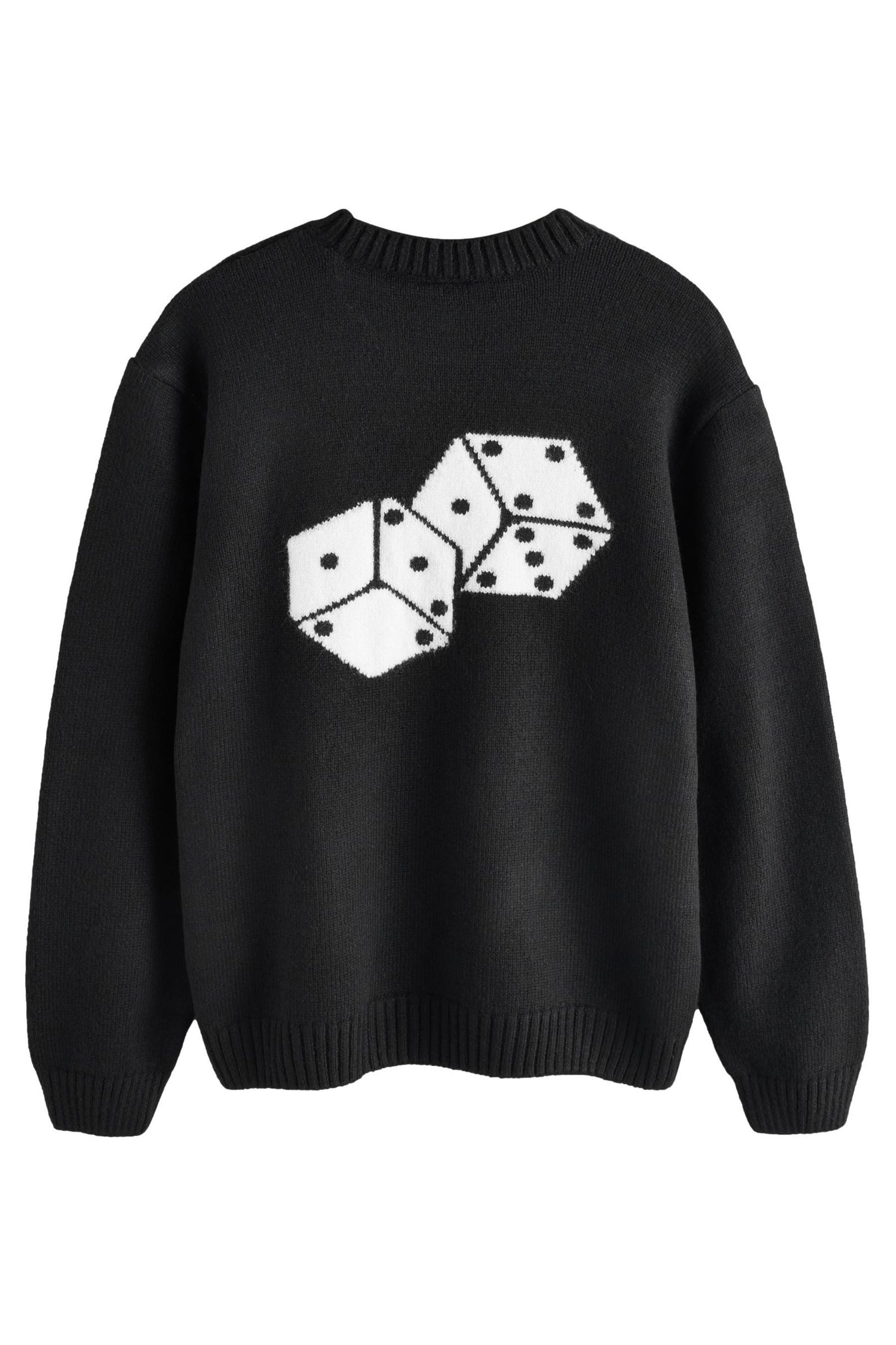 Rundhalspullover EDIT Strickpullover, Rundhalsausschnitt + Grafik