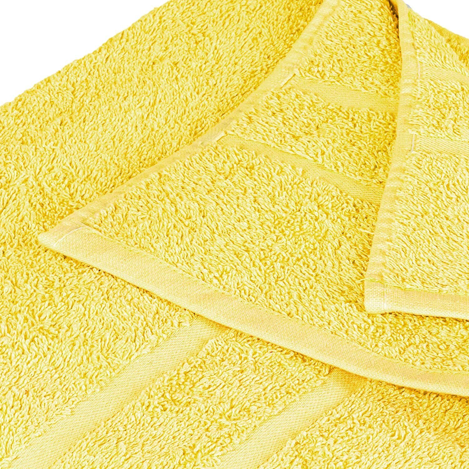 StickandShine Handtuch Handtücher Duschtücher Wahl Baumwolle 500 Badetücher Gästehandtücher Gelb Saunatücher 100% GSM zur in