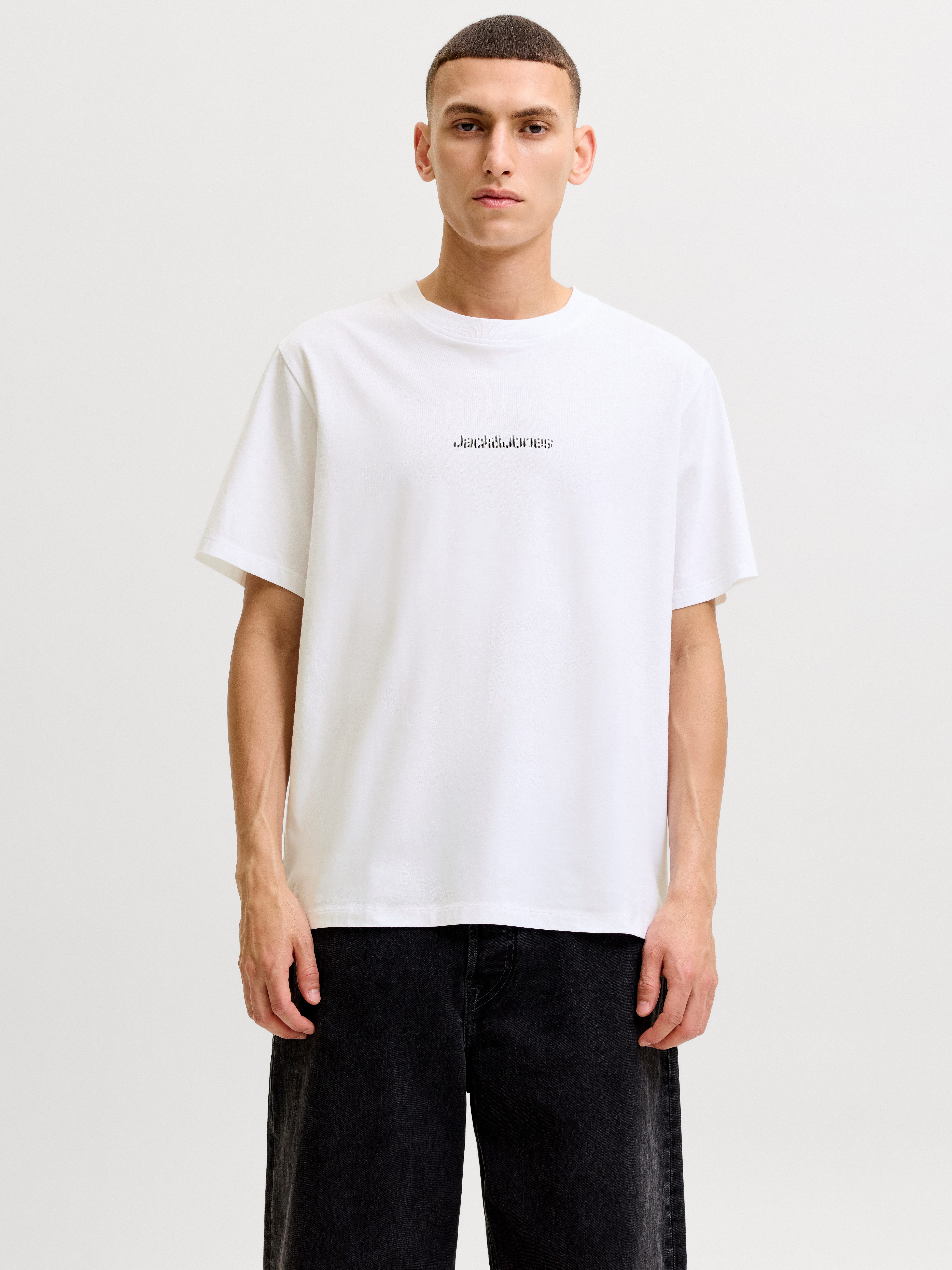 Jack & Jones T-Shirt JCOECHO GRAPHIC BACK PRINT SS TEE CN FST Baumwolle, regular fit