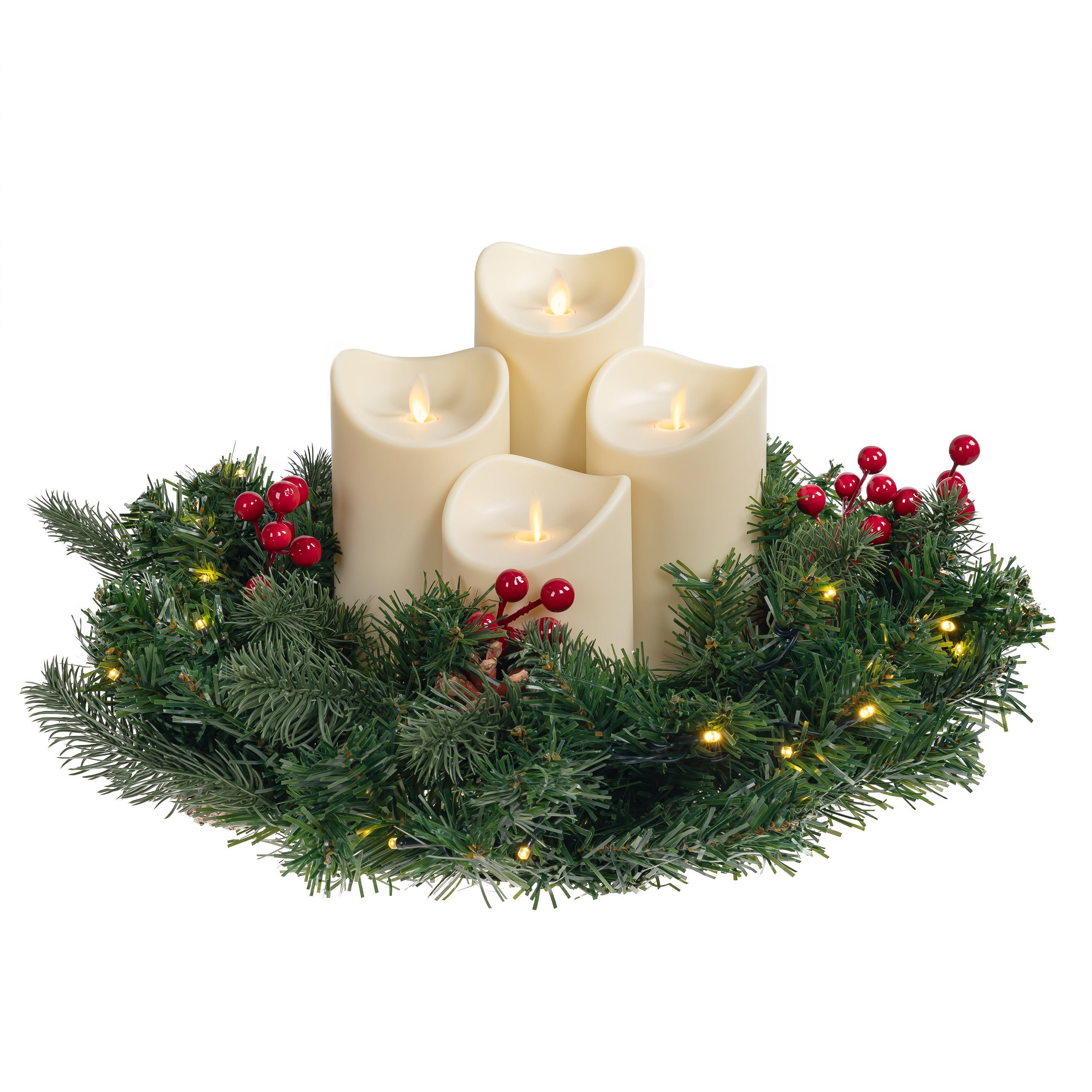 BONETTI Adventskranz Künstlicher Adventskranz mit Lichterkette und 4 LED Ke günstig online kaufen