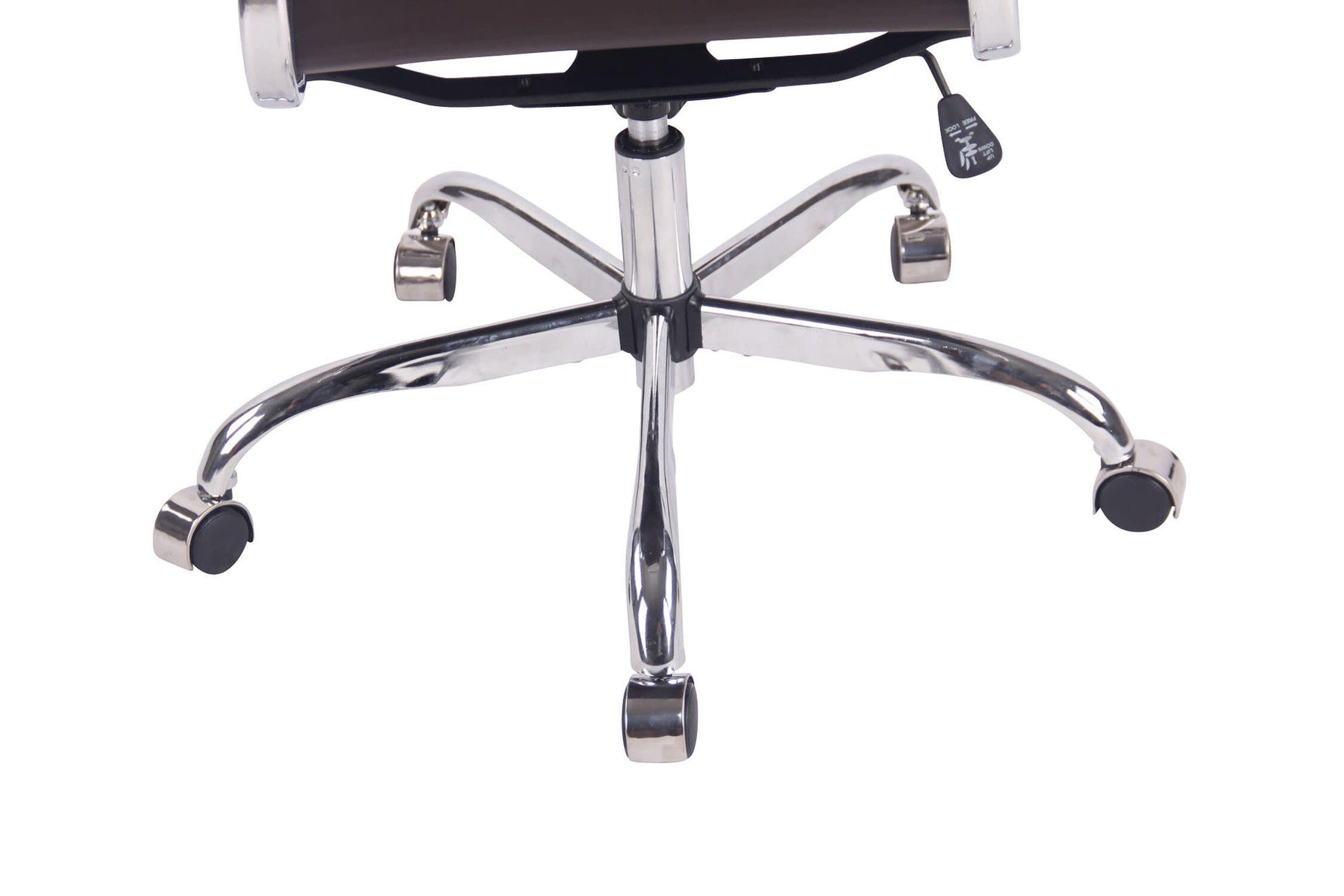 mit - Kunstleder ergonomisch Rückenlehne Gestell: Beta Bürostuhl TPFLiving (Schreibtischstuhl, Sitzfläche: XXL), chrom Chefsessel, Bürostuhl geformter bequemer coffee Drehstuhl, Metall