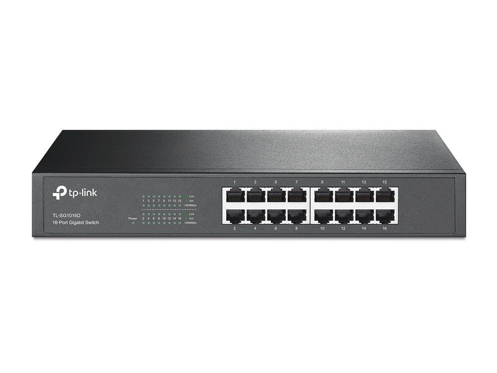 tp-link TL-SG1016D 16-Port Gigabit Switch Netzwerk-Switch