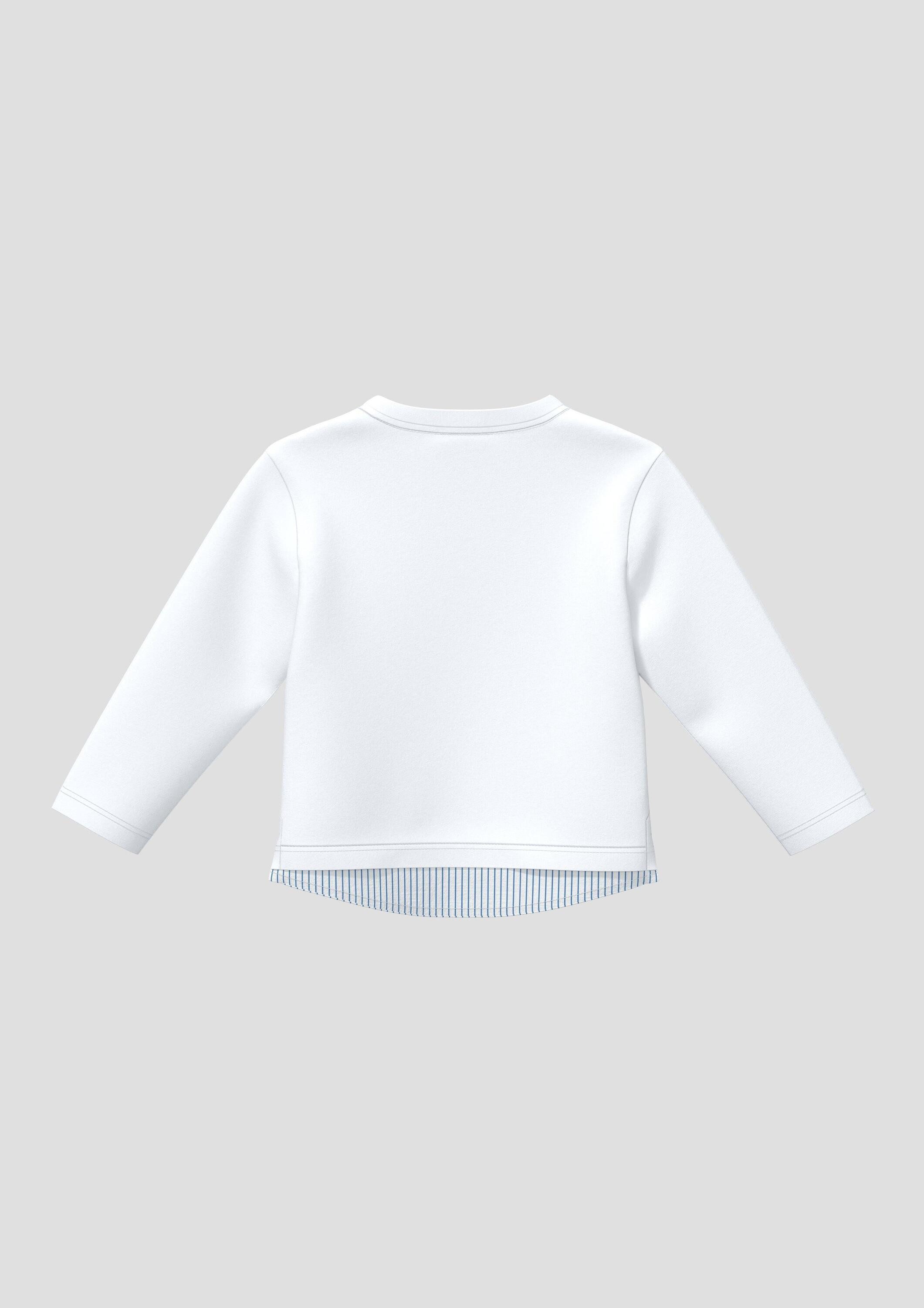 s.Oliver Langarmshirt T-Shirt Longsleeve mit Knopfleiste in Layering-Optik