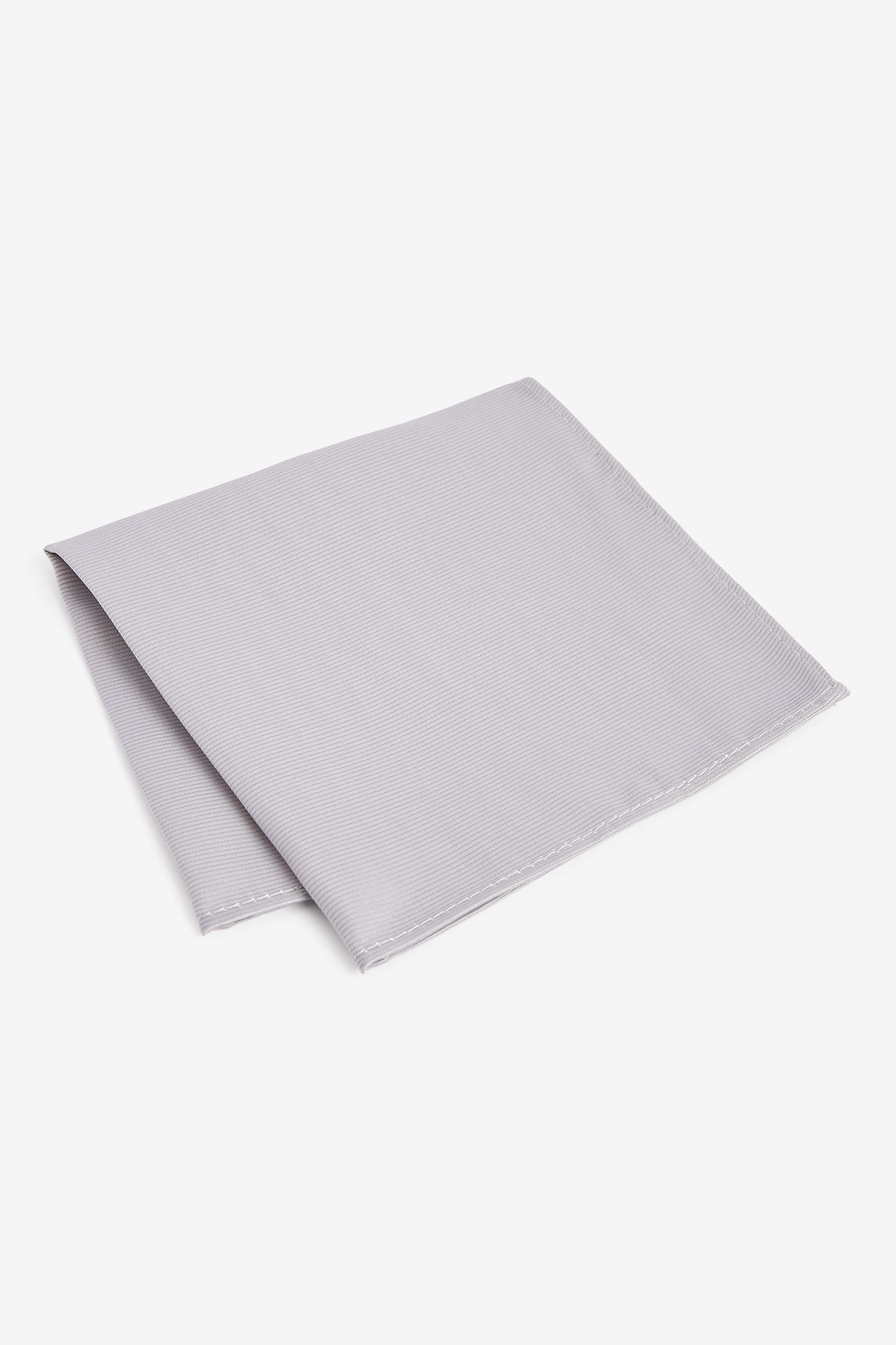 Next Einstecktuch Einstecktuch aus recyceltem Polyester-Twill, (1-St) Silver | Einstecktücher
