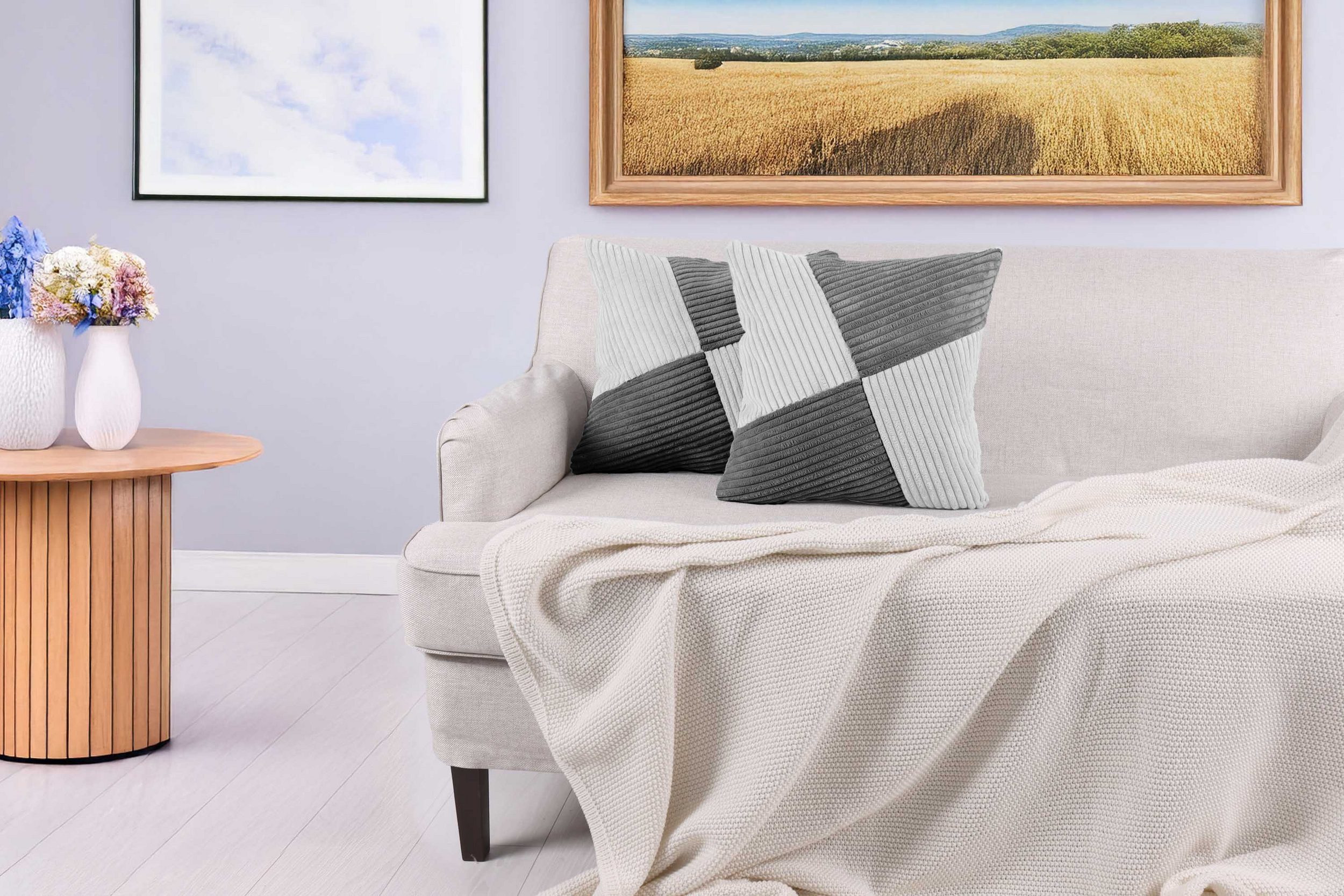 Amilian Dekokissen mit Füllung und Bezug - 2er Set - Zierkissen; Sofakissen - 40x40 cm, (2 Stück), Dekokissen mit Inlett - Couchkissen mit Kissenfüllung
