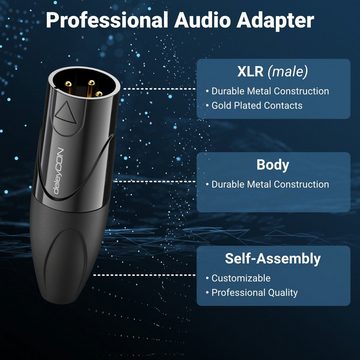 deleyCON deleyCON 1x XLR Audio Adapter Konfektionierbar XLR Stecker auf XLR Audio-Kabel