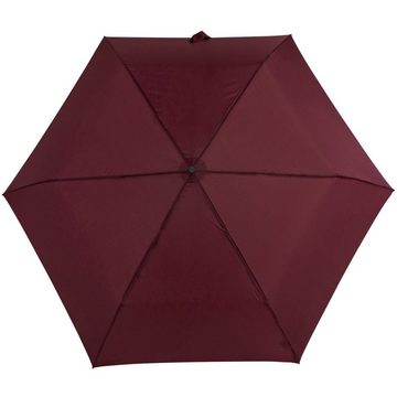 doppler® Taschenregenschirm zero magic, sehr leichter mini Schirm - royal berry, mit Auf-Zu-Automatik und UV-Schutz-Beschichtung
