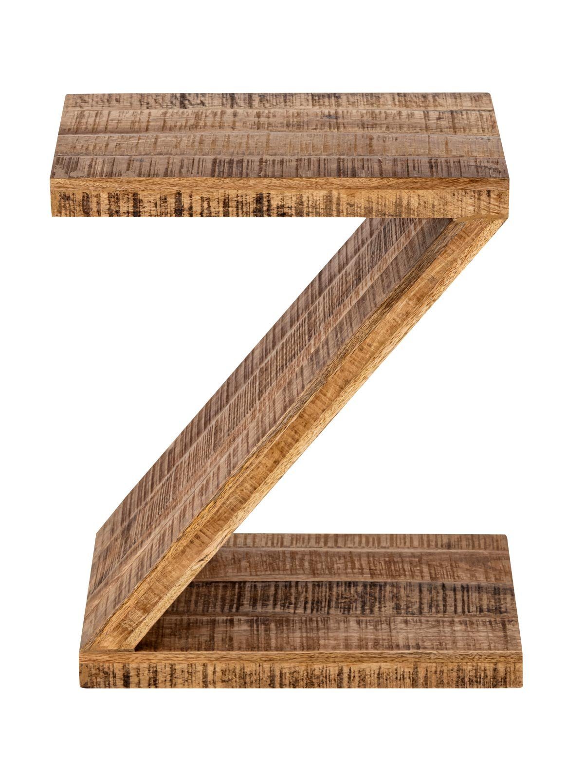 Mangoholz Z-Form Zoro Casamia Sofatisch Beistelltisch Beistelltisch 42x50x31cm nachhaltig