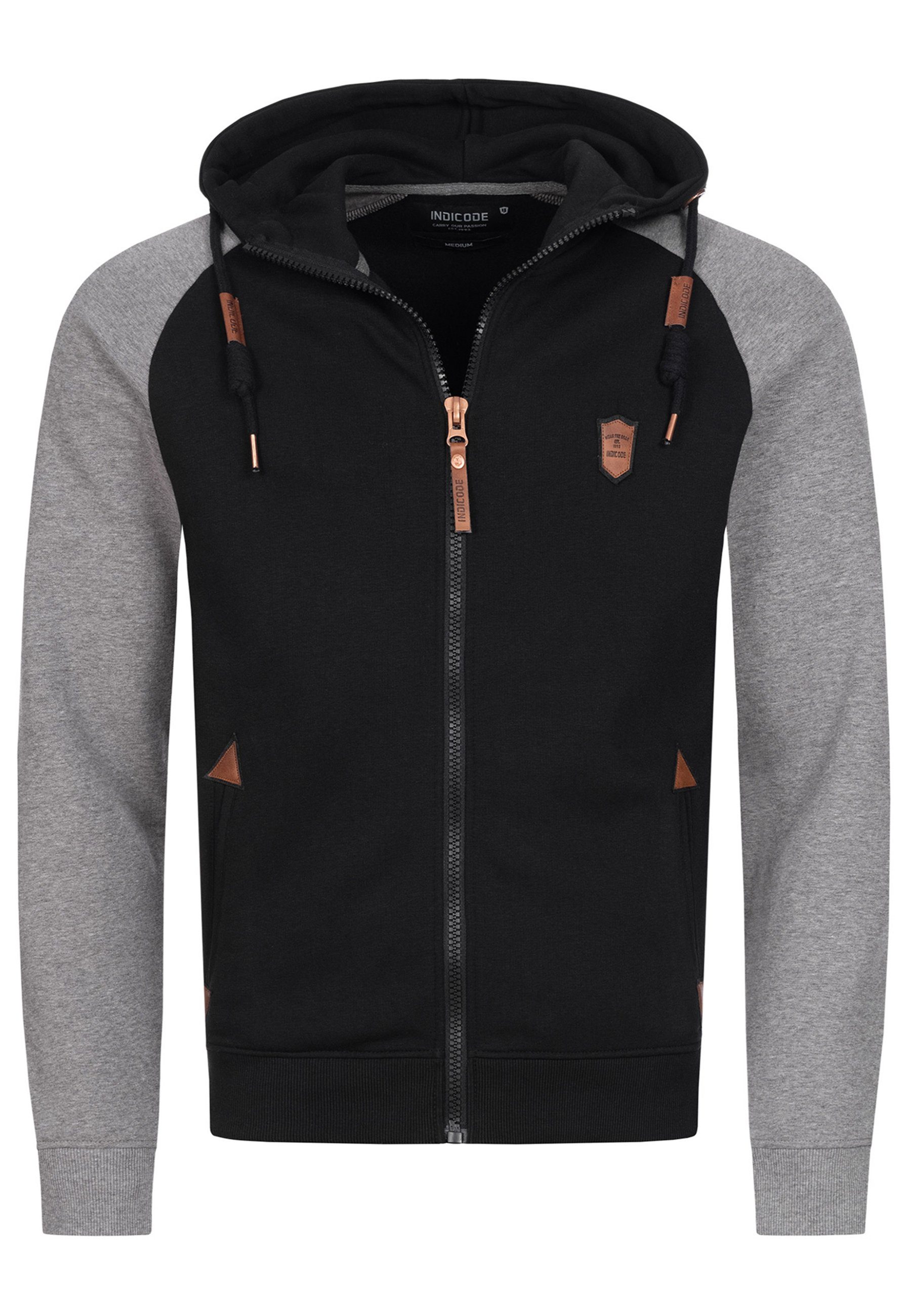 Indicode Arbutus Black Hoodie