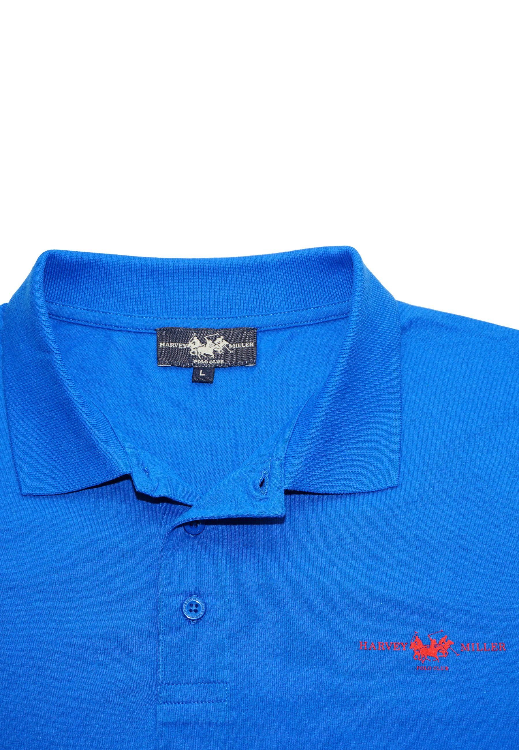 Harvey Miller Poloshirt Shirt Poloshirt Jersey (1-tlg) blau | Sport-Poloshirts
