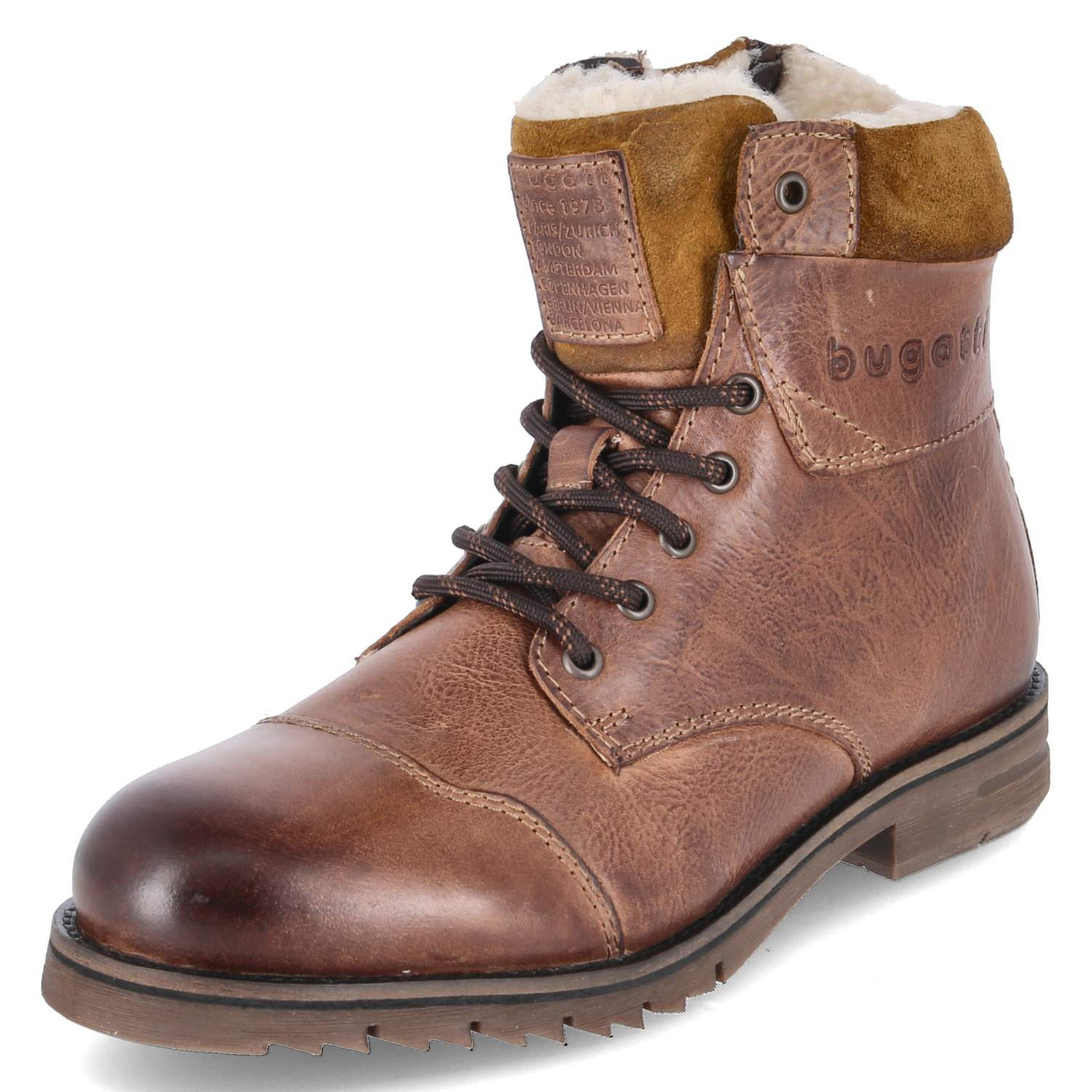 bugatti Bugatti 321AUF501200-6300 Herren Glattleder braun Schnürstiefel günstig online kaufen