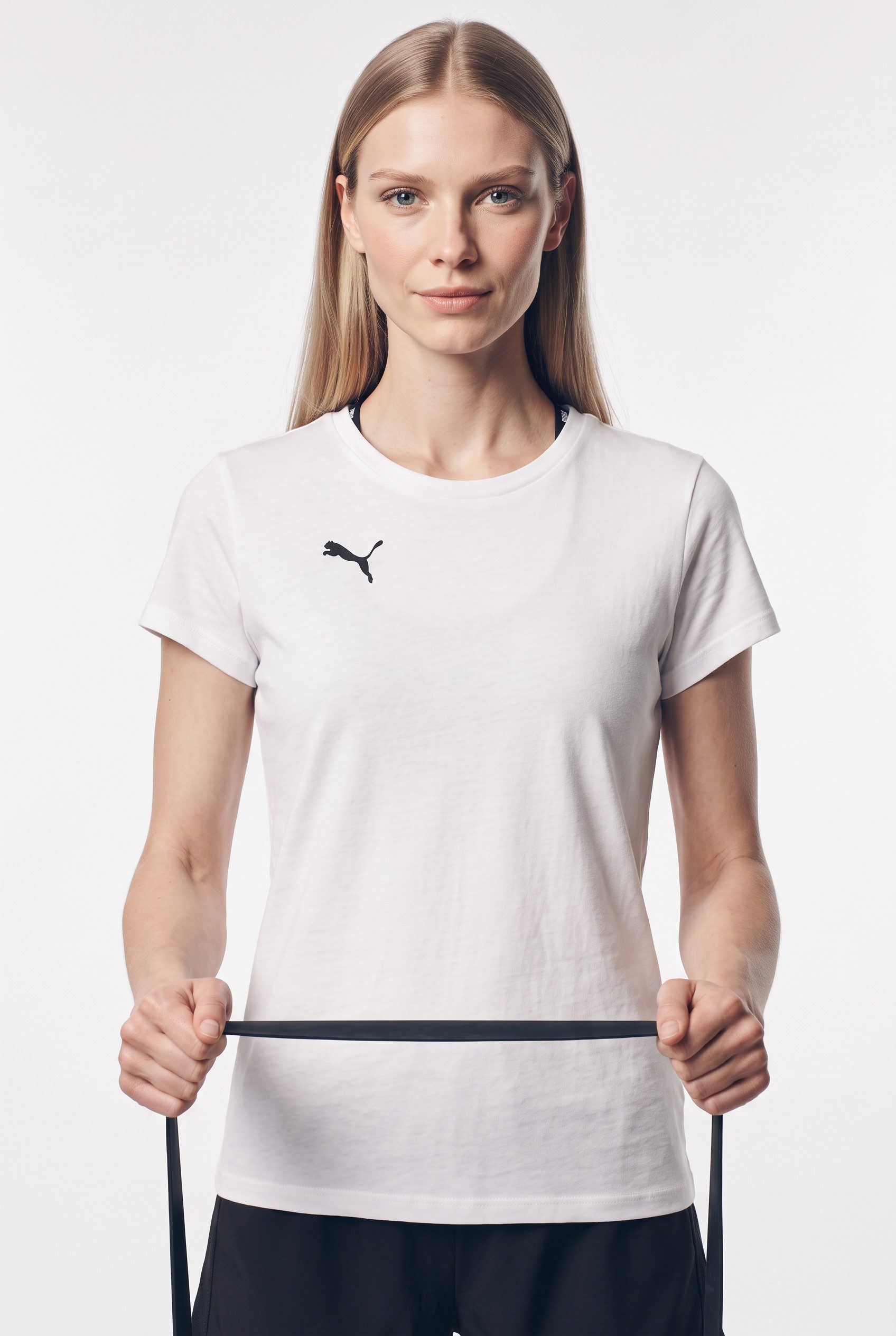 PUMA Trainingsshirt TEAMGOAL CASUALS TEE WMN T-Shirt, mit Rundhalsausschnitt, mit Kurzarm, für Sportmode
