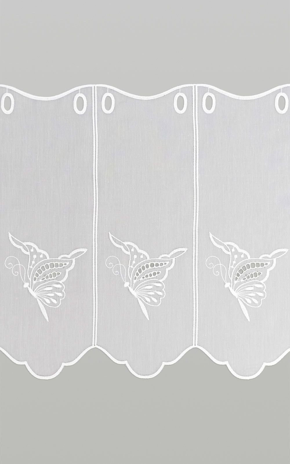 transparent, Scheibengardine LYSEL®, 45x49.5cm (1 HxB St), Schmetterlingstraum,
