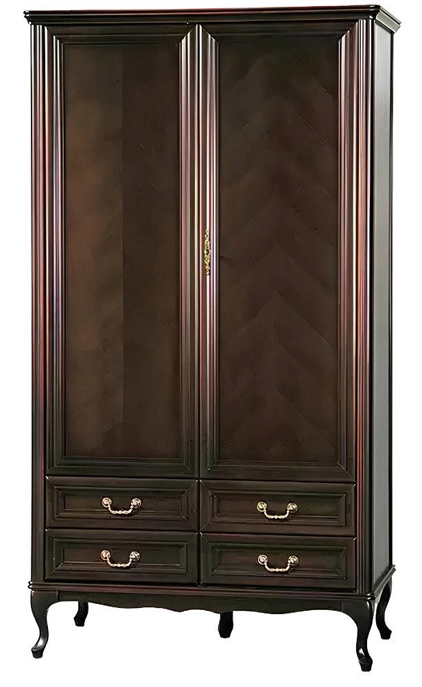 Xlmoebel Kleiderschrank Antik-Barock-Kleiderschrank aus edlem Holz mit Verzierungen (1-St., Kleiderschrank) Hergestellt in Europa