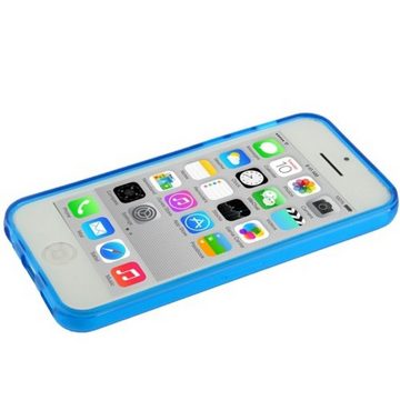 König Design Handyhülle Apple iPhone 5c, Apple iPhone 5c Handyhülle Backcover Blau