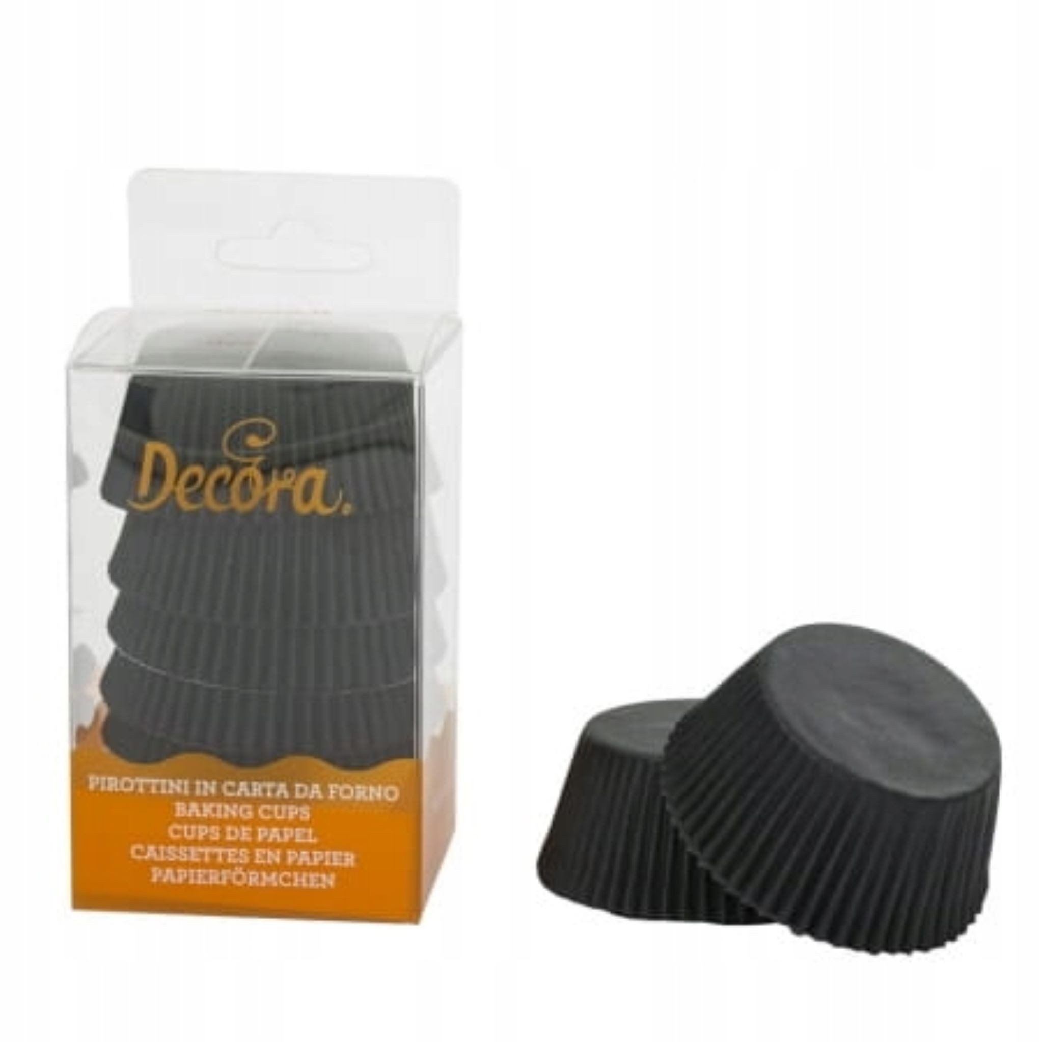 Decora Backform Schwarze Papier-Muffinformen 50x32 mm DECORA – 75 Stück