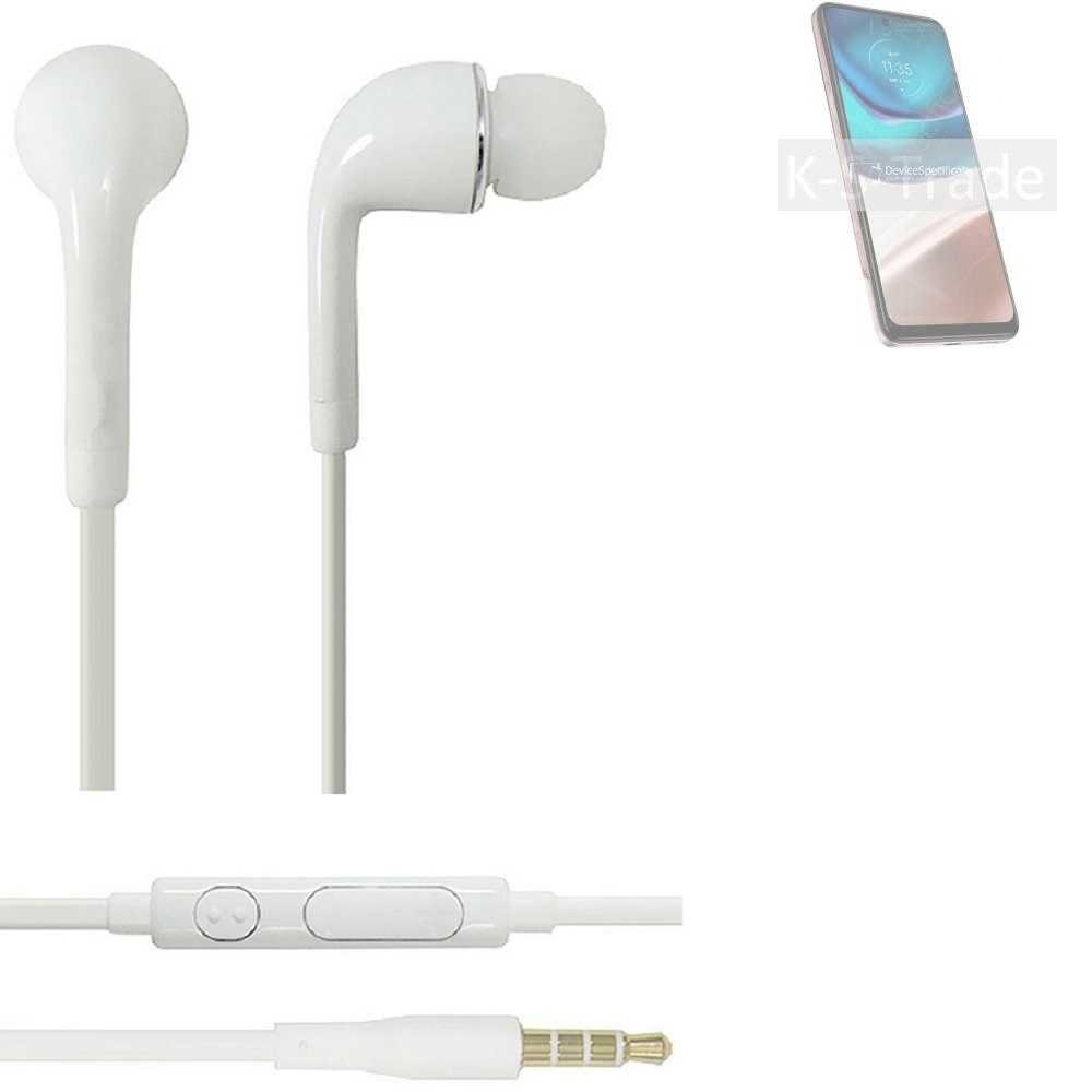 Motorola für K-S-Trade weiß In-Ear-Kopfhörer Moto (Kopfhörer 3,5mm) Headset mit Mikrofon Lautstärkeregler G42 u