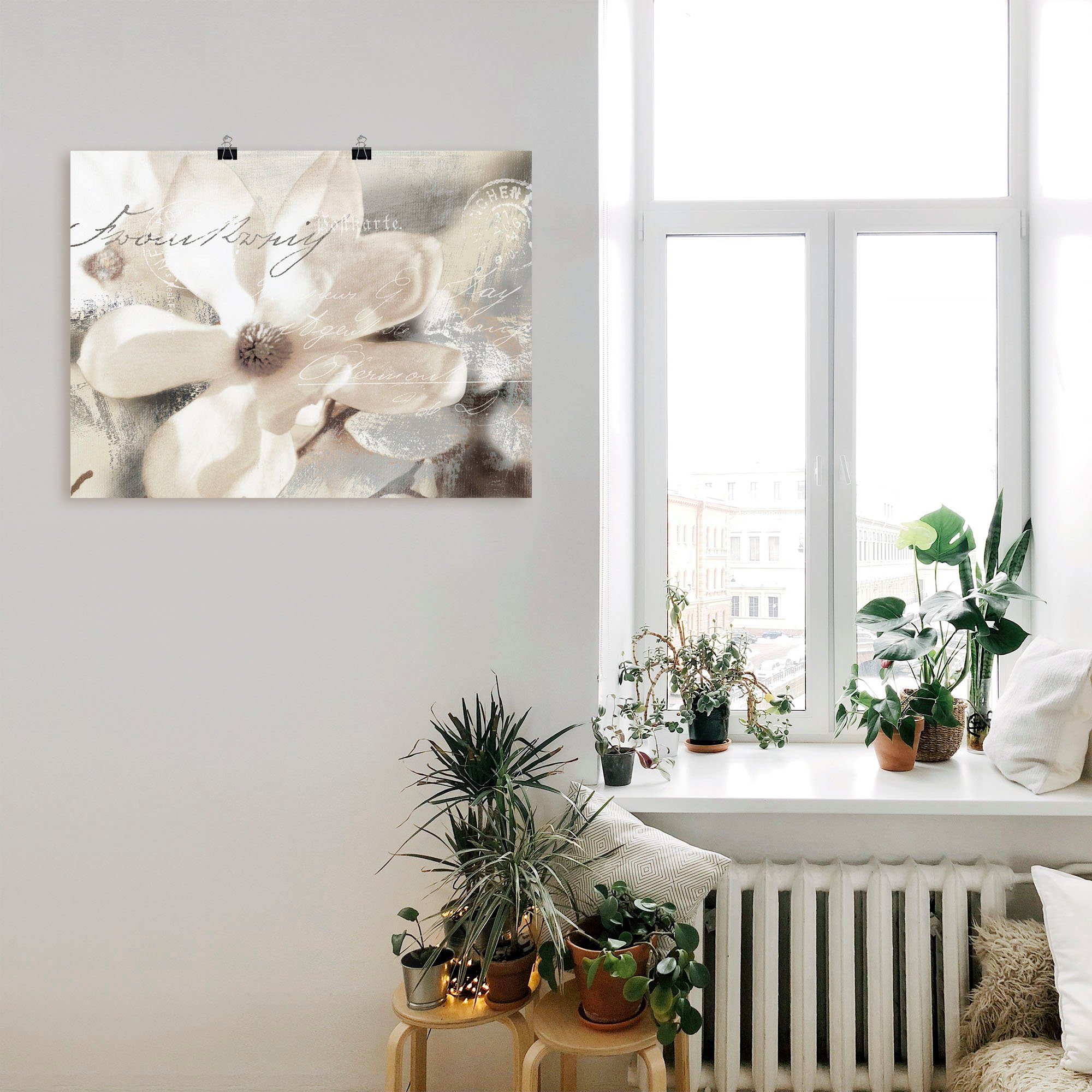 Artland Wandbild Magnolie_Detail, Blumenbilder (1 St), als Alubild, Leinwandbild, Poster in verschied. Größen