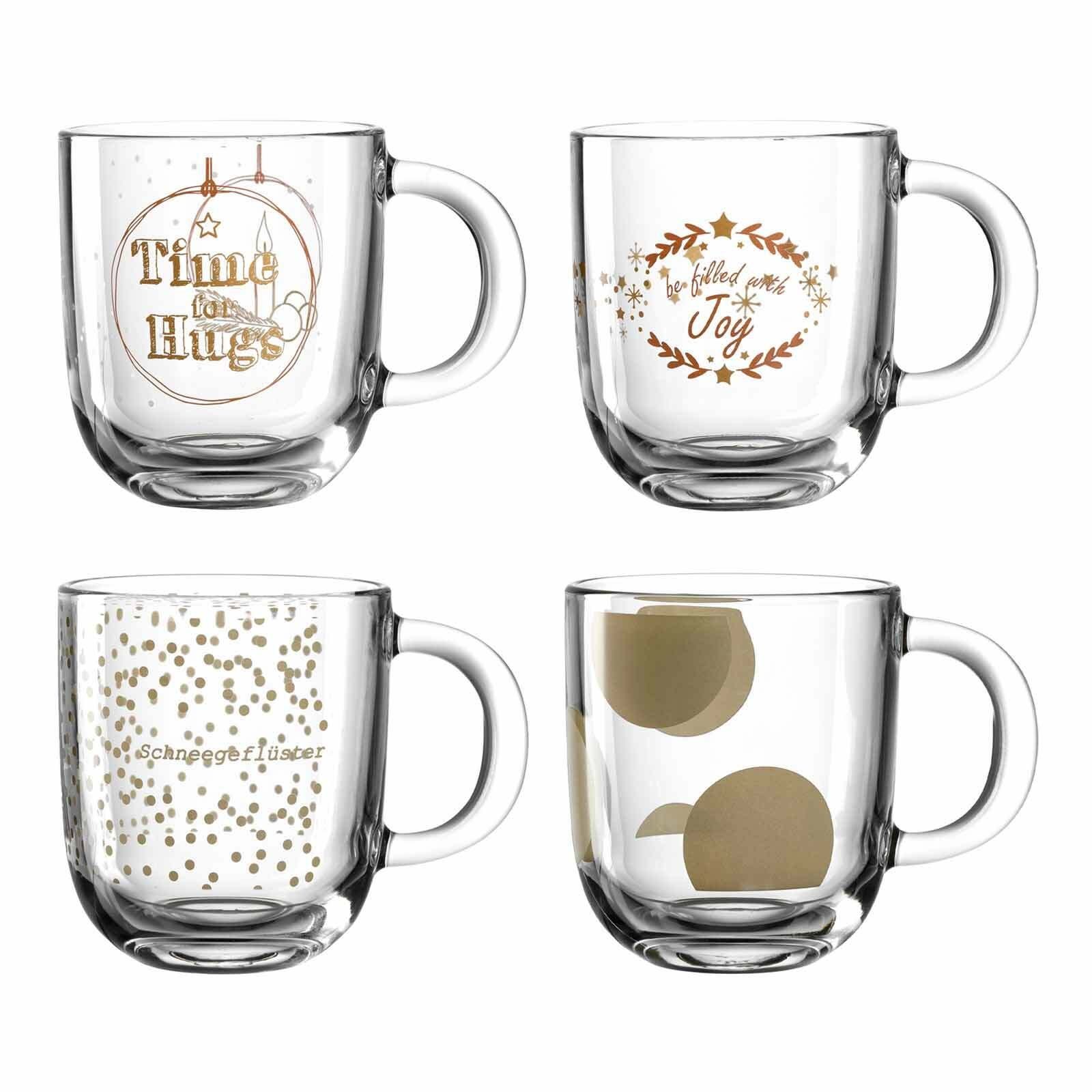 LEONARDO Tasse »Candela / Stella Tassen gold gemischt 400 ml«, Glas ...