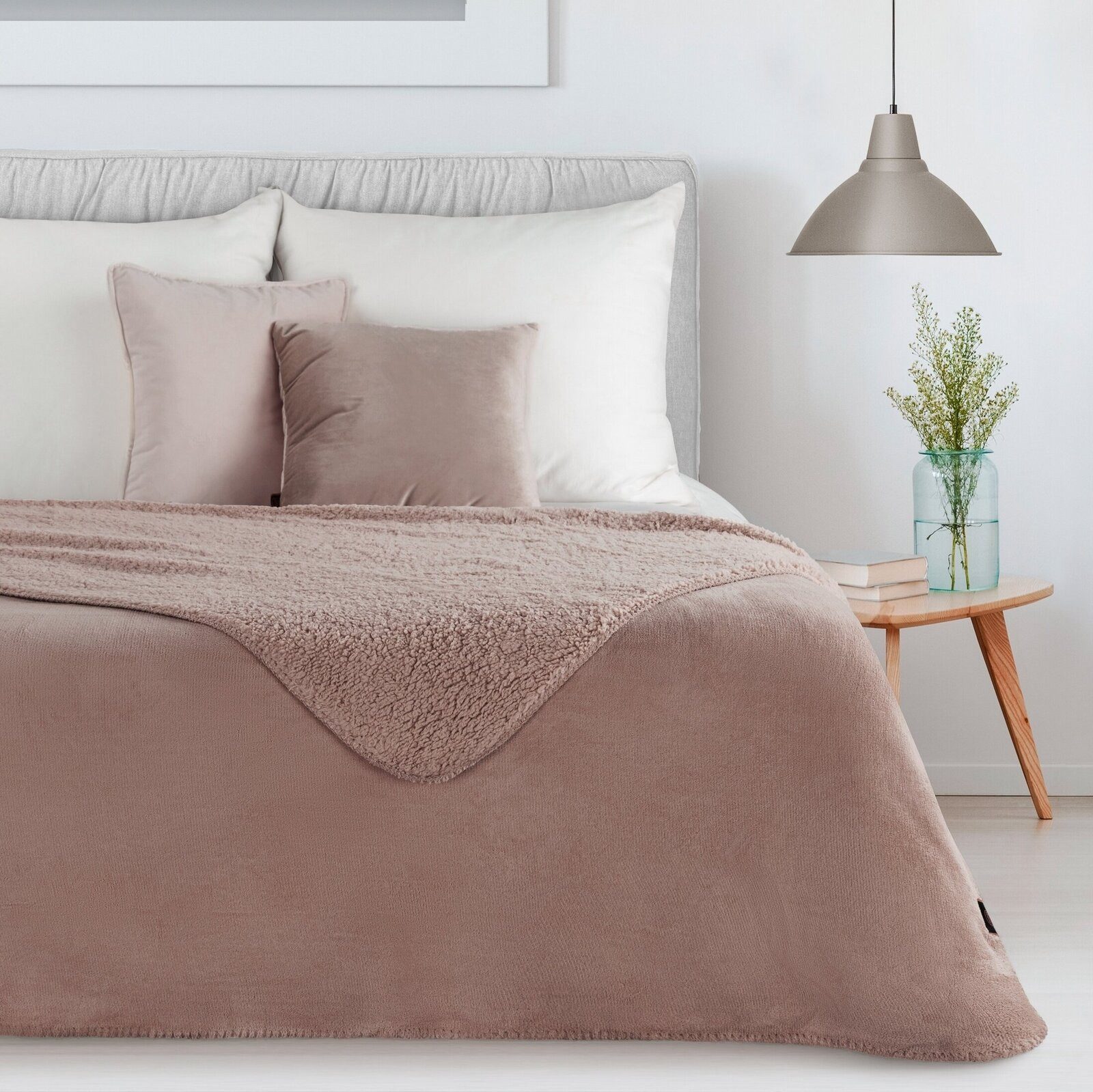 Wohndecke TEDY warme Decke für Herbst & Winter, Eurofirany, Teddy-Fleece, kuschelige Sofadecke, Sesselschoner, Extra weich